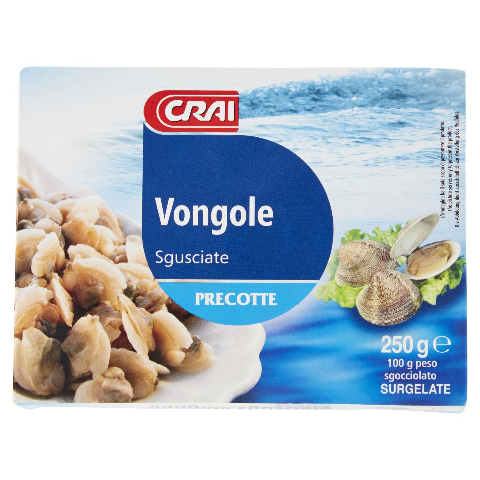 Crai Vongole Sgusciate Precotte Surgelate 250 g
