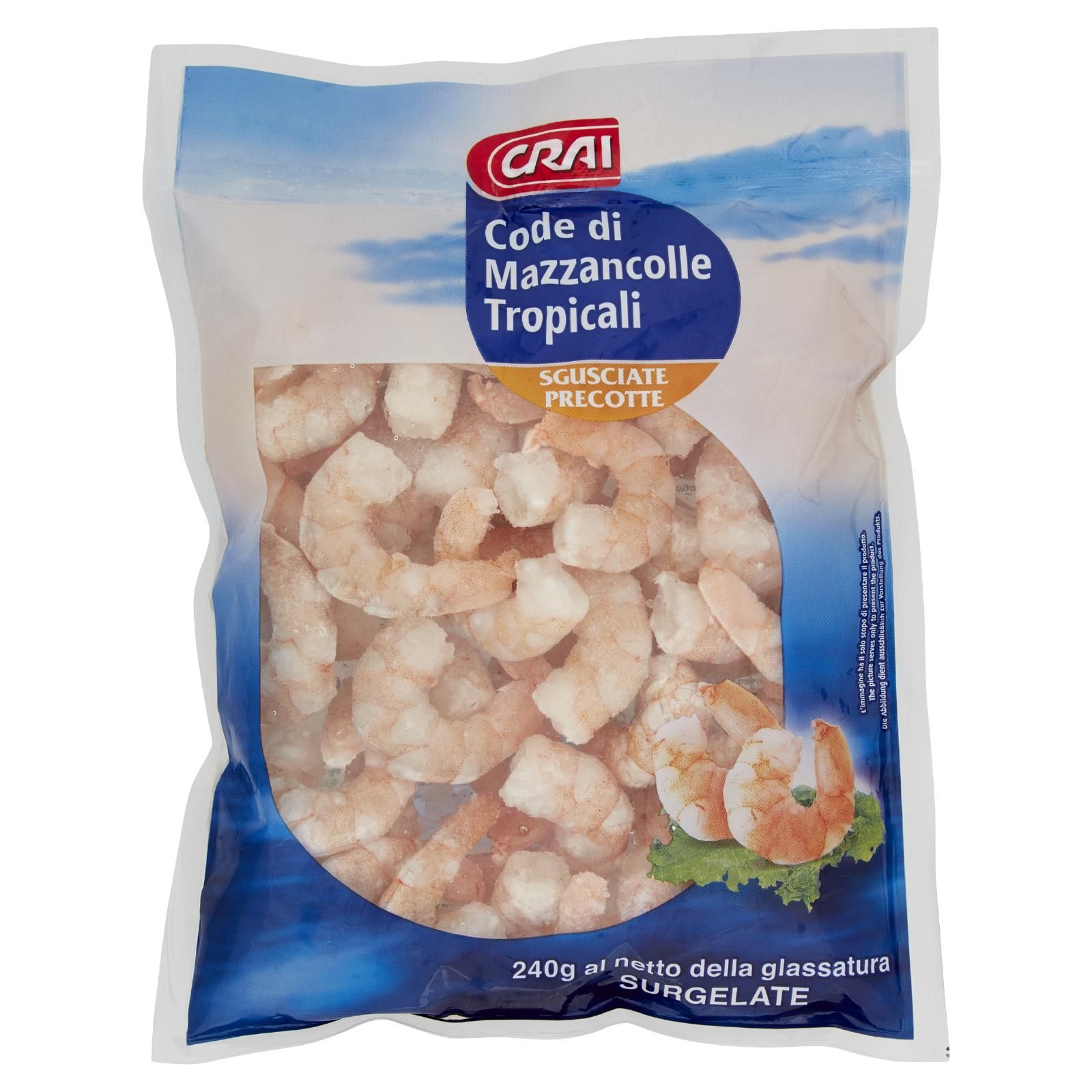 Crai Code di Mazzancolle Tropicali Sgusciate Precotte Surgelate 240 g