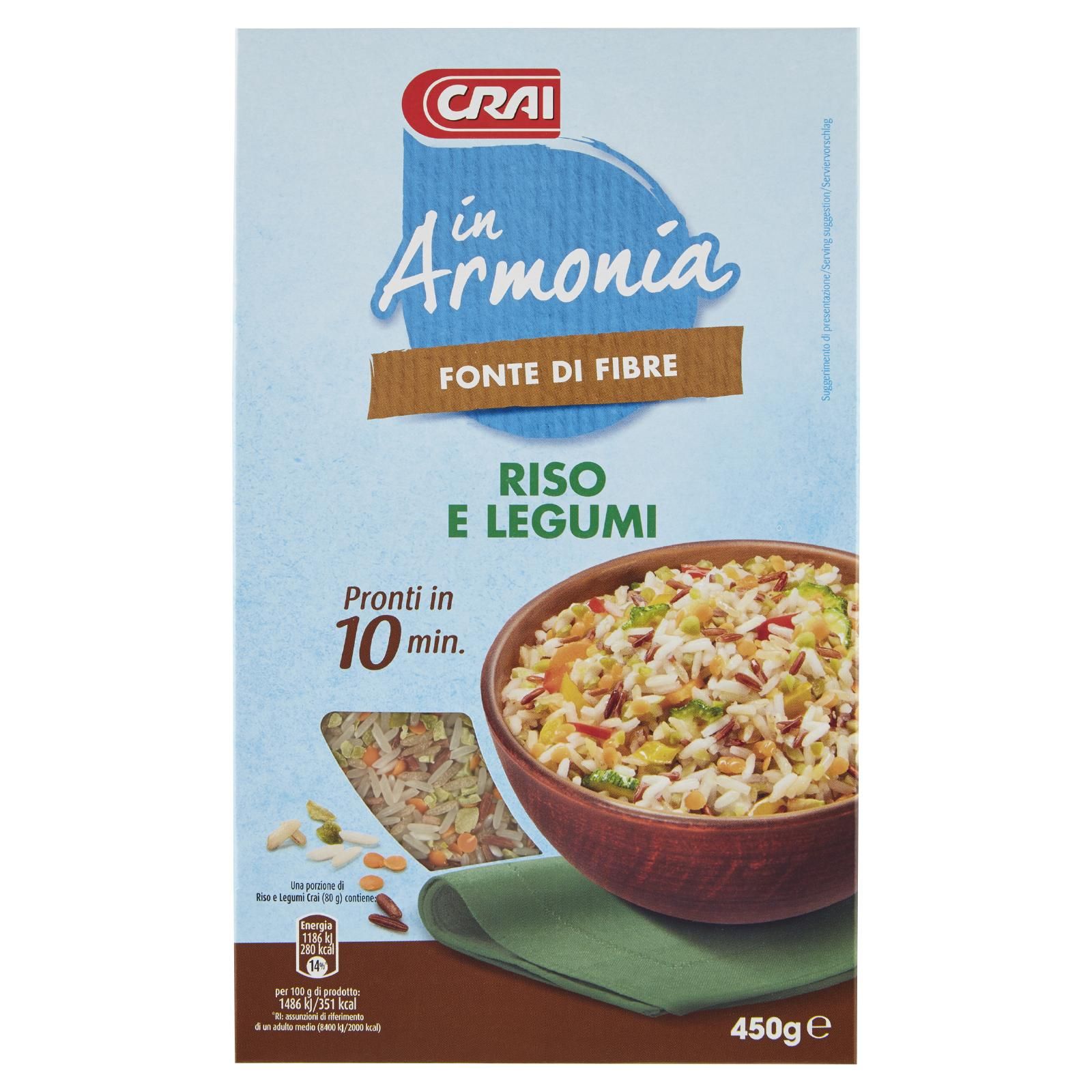 Crai in Armonia Riso e Legumi 450 g