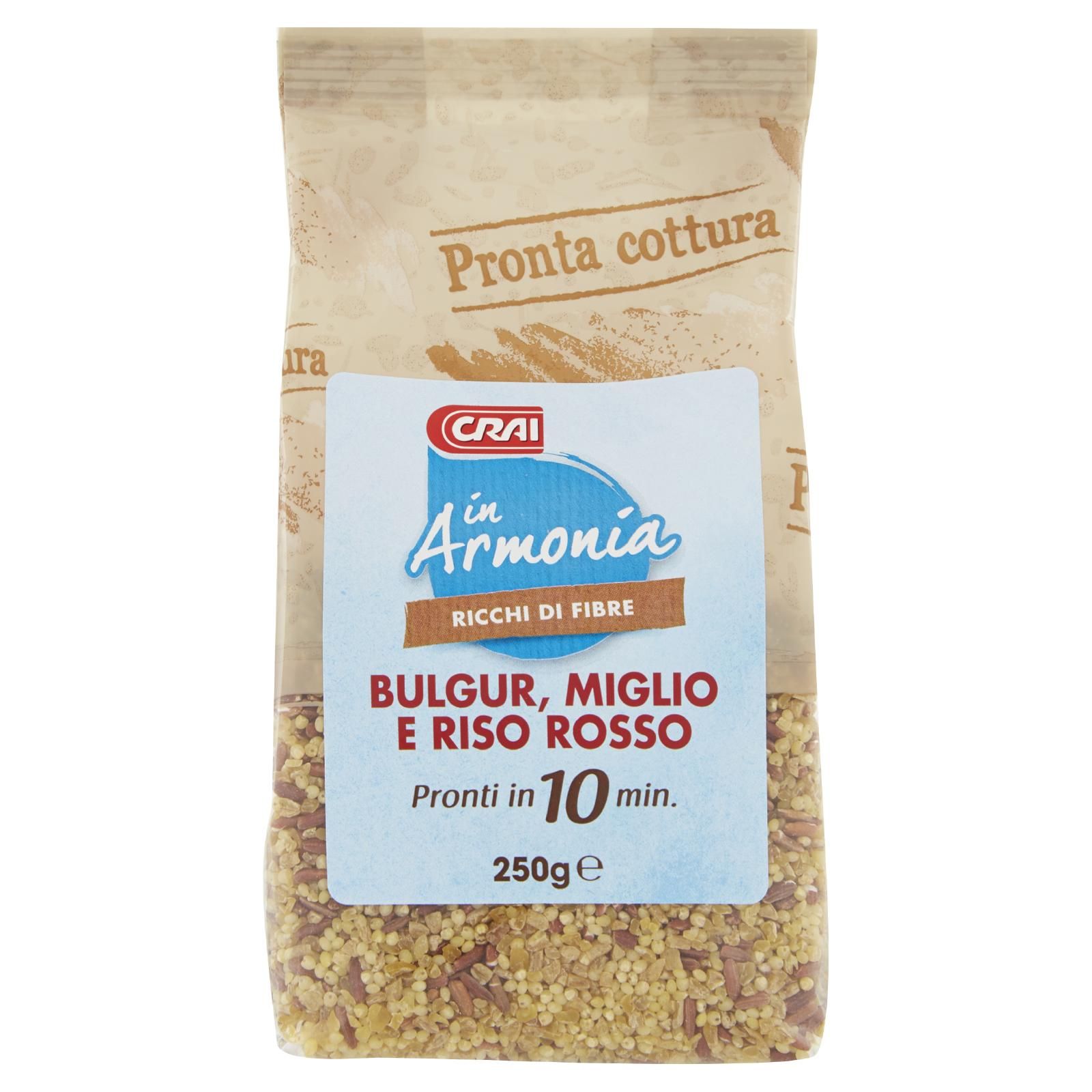 Crai in Armonia Bulgur, Miglio e Riso Rosso 250 g