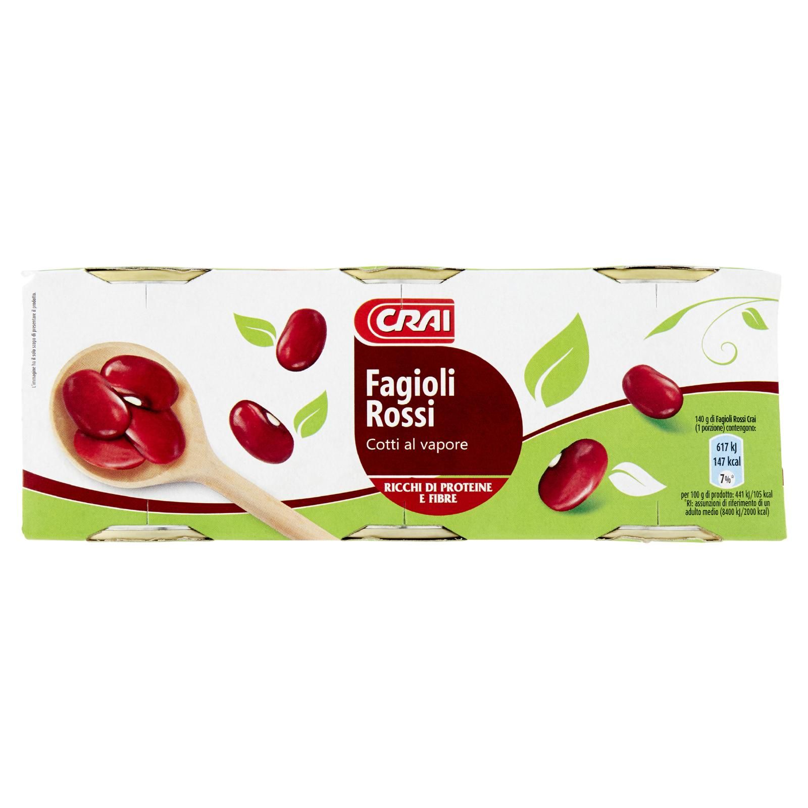 Crai Fagioli Rossi 3 x 150 g