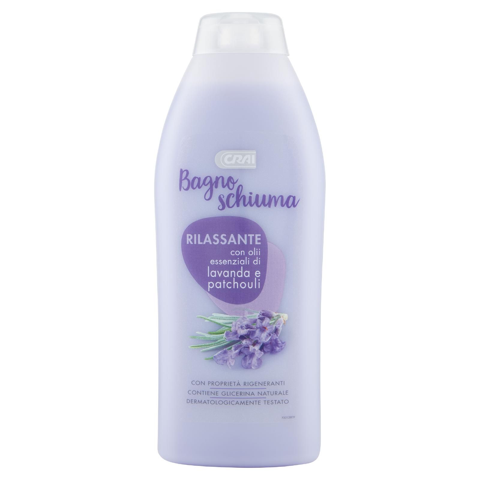 Crai Bagno schiuma Rilassante con olii essenziali di lavanda e patchouli 750 ml