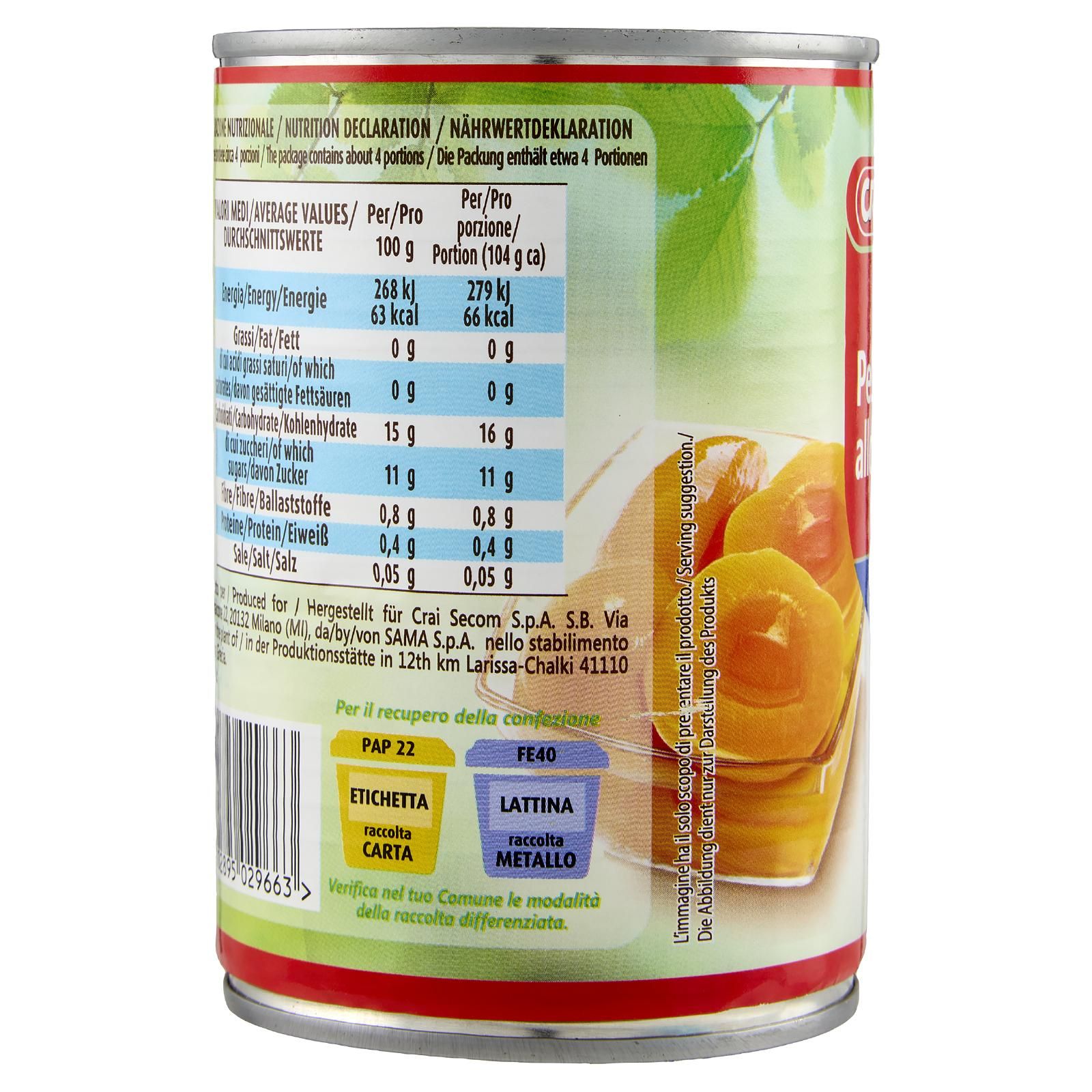 Crai Pesche allo sciroppo 415 g
