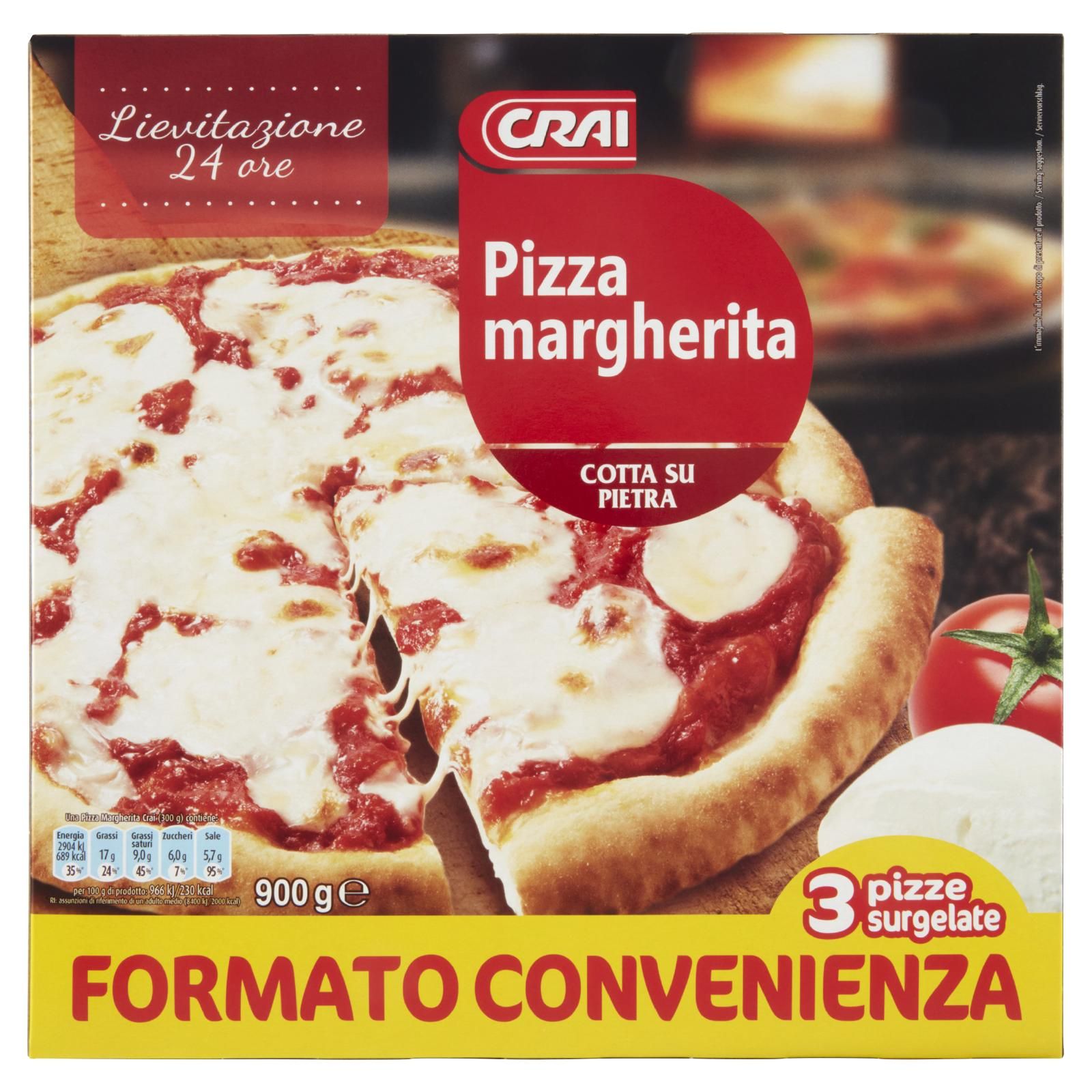 Crai Pizza margherita 3 x 300 g