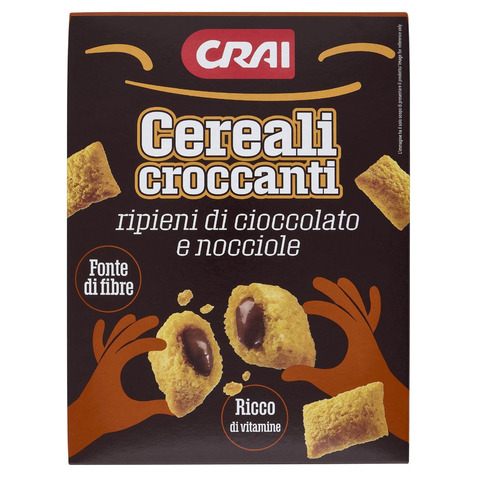 Crai Cereali croccanti ripieni di cioccolato e nocciole 375 g
