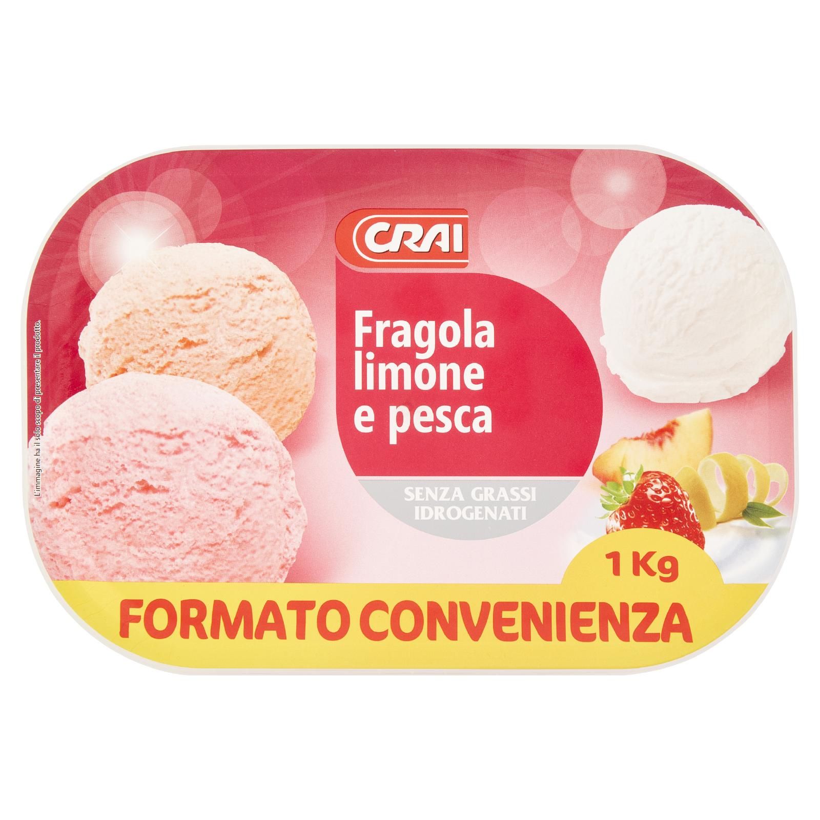 Crai Fragola limone e pesca 1 Kg