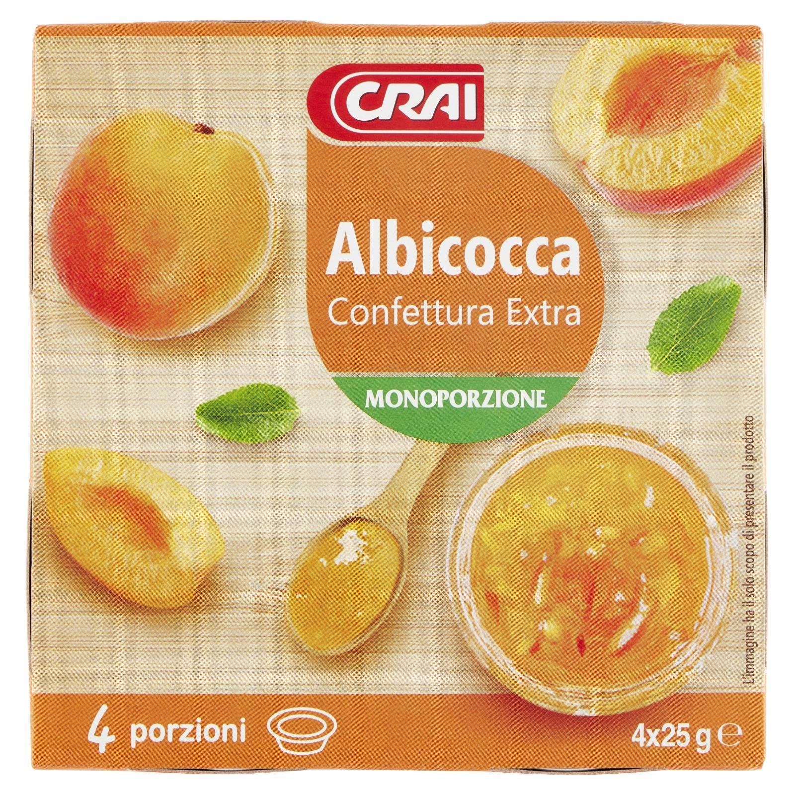 Crai Albicocca Confettura Extra Monoporzione 4 x 25 g