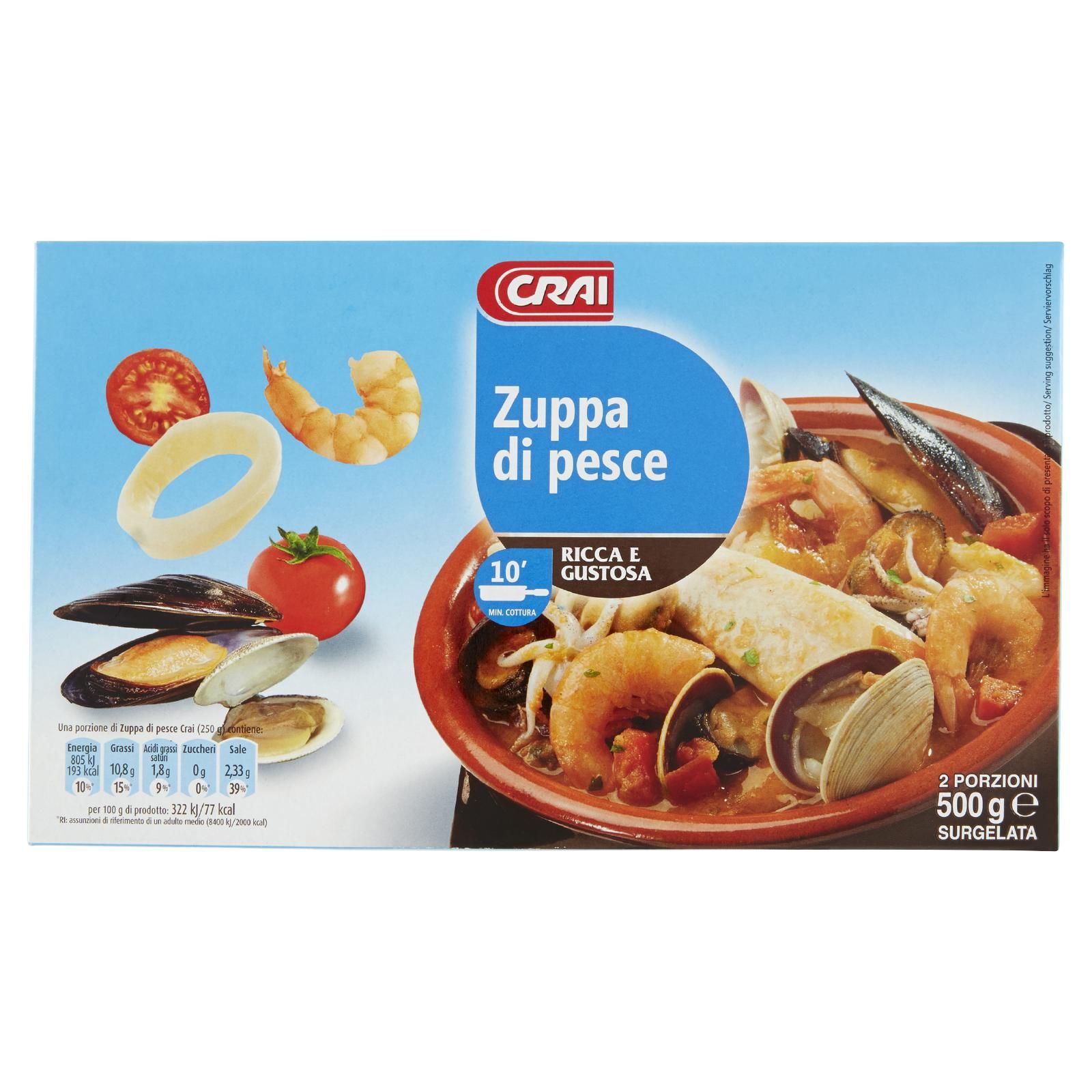 Crai Zuppa di pesce Surgelata 500 g
