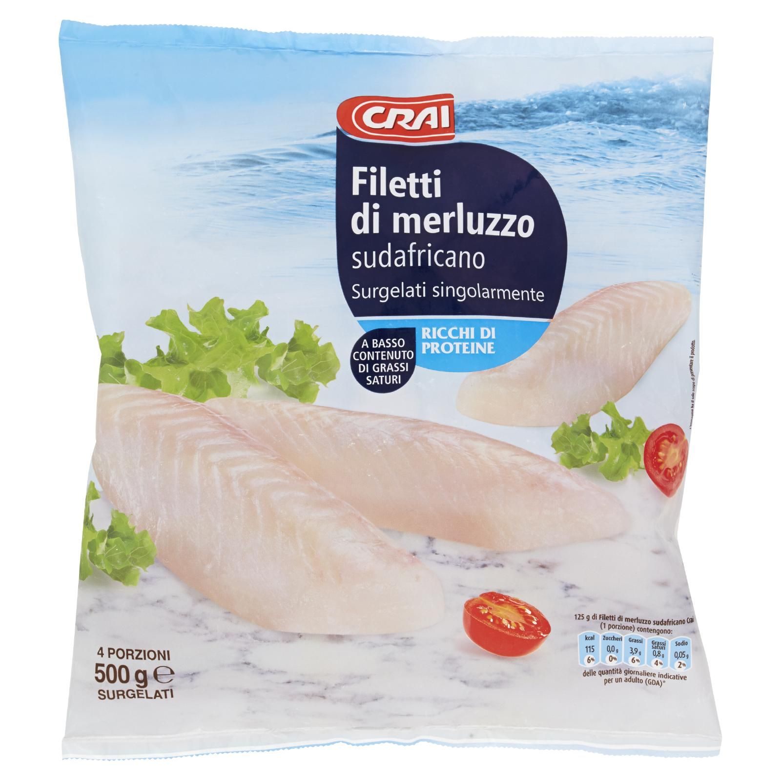 Crai Filetti di merluzzo sudafricano Surgelati singolarmente Surgelati 500 g