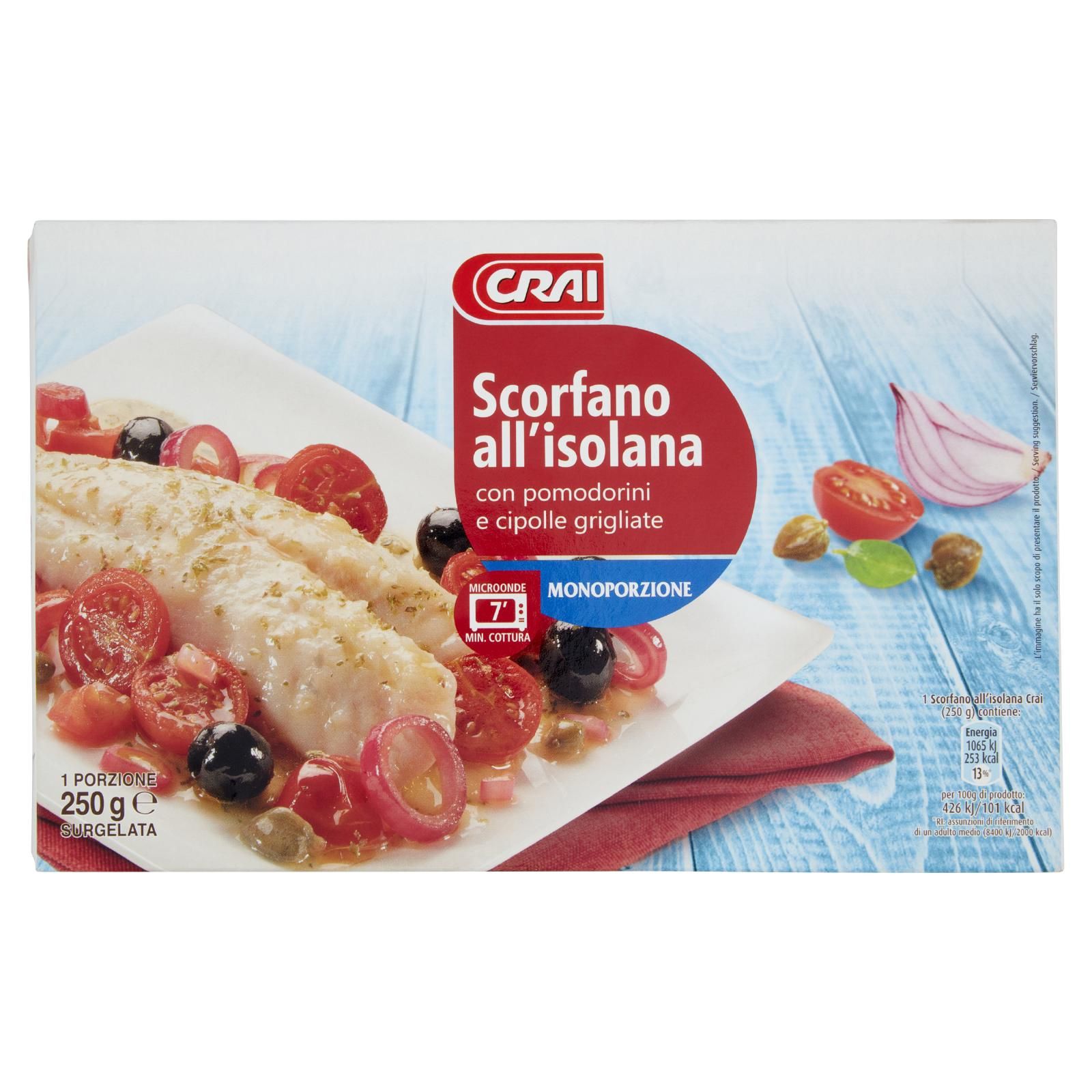 Crai Scorfano all'isolana con pomodorini e cipolle grigliate Surgelata 250 g