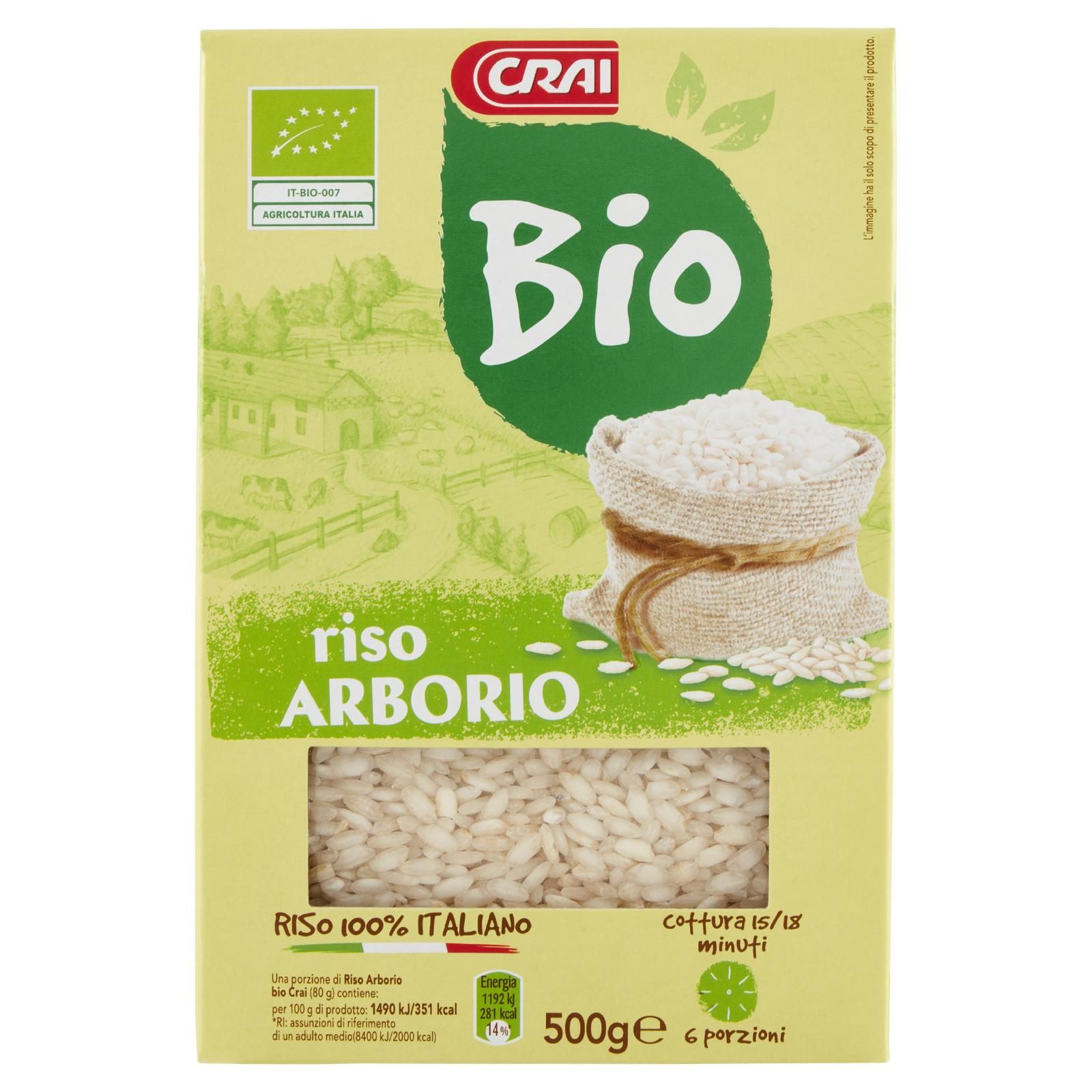 Crai Bio riso Arborio 500 g