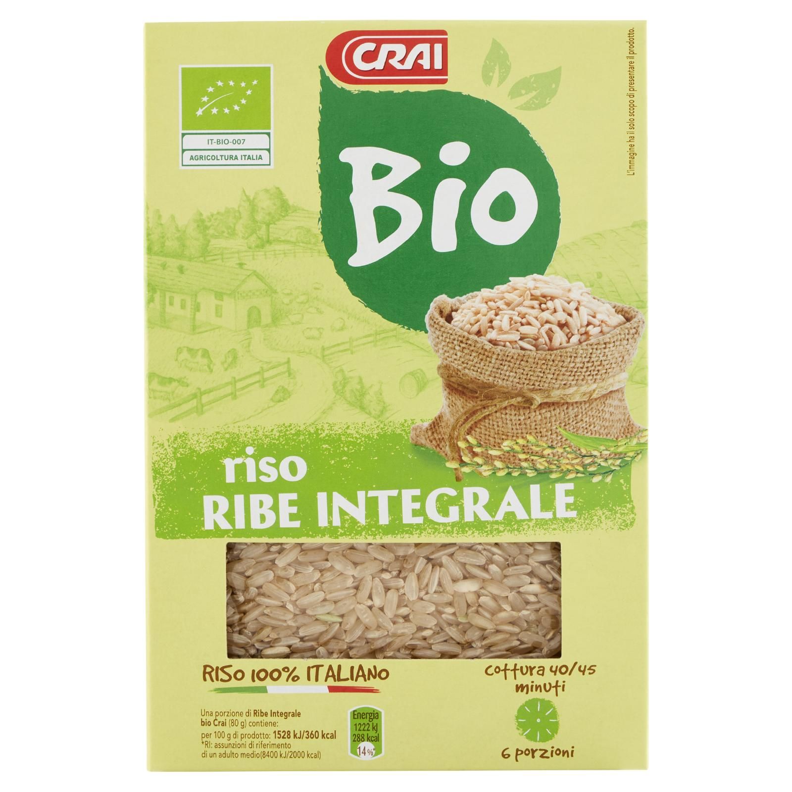Crai Bio riso Ribe Integrale 500 g