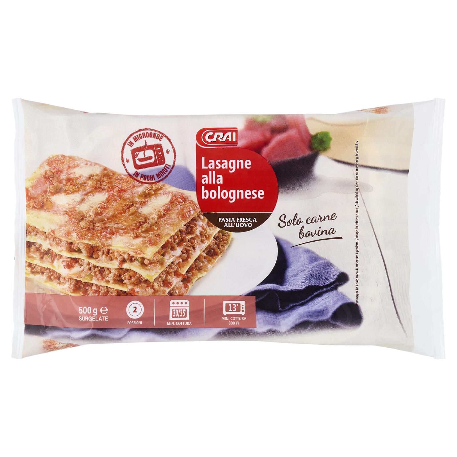 Crai Lasagne alla bolognese Surgelate 500 g