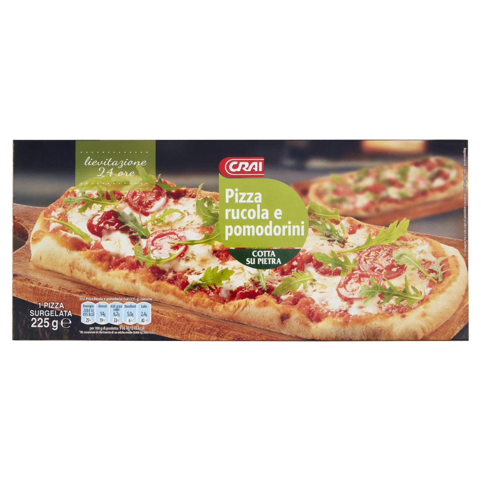 Crai Pizza rucola e pomodorini 1 Pizza Surgelata 225 g