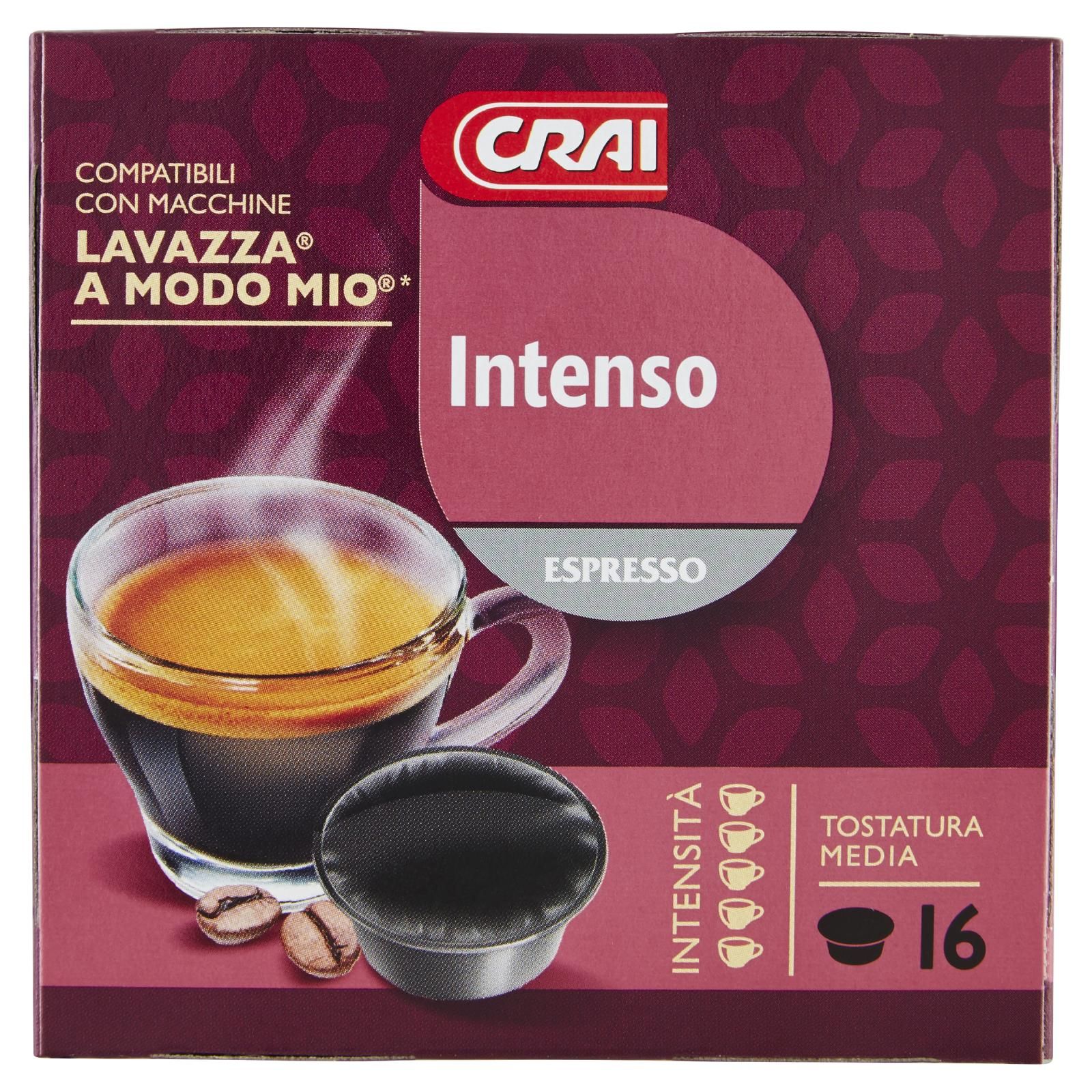 Crai Intenso Espresso 16 Capsule Compatibili Con Macchine Lavazza A Modo Mio* 104 g