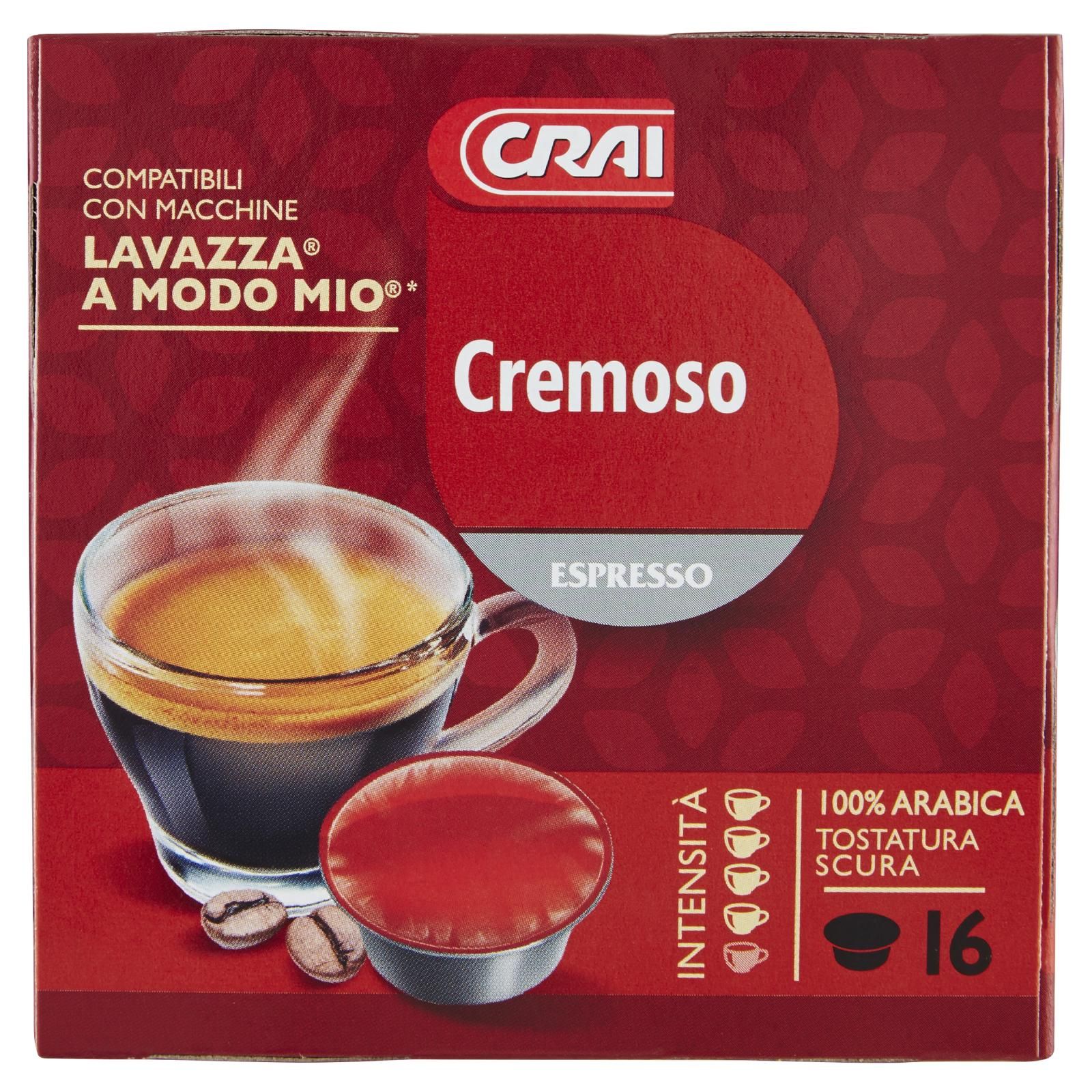 Crai Cremoso Espresso 16 Capsule Compatibili Con Macchine Lavazza A Modo Mio* 104 g