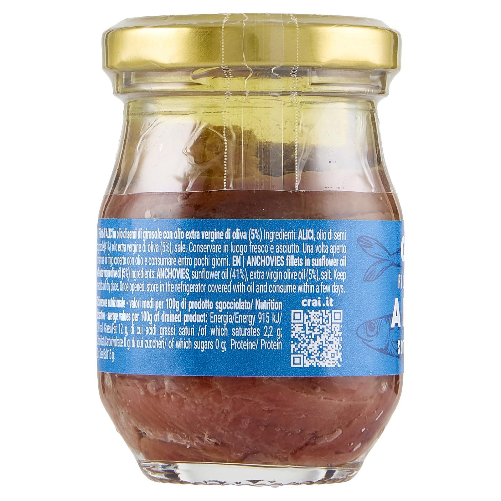 Crai Filetti di Alici Sott'Olio 80 g
