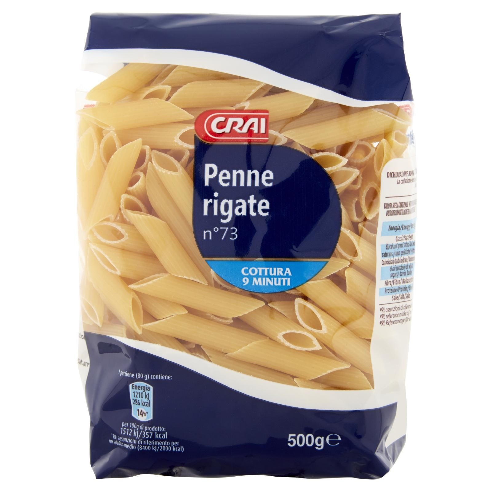 Crai Penne rigate n°73 500 g
