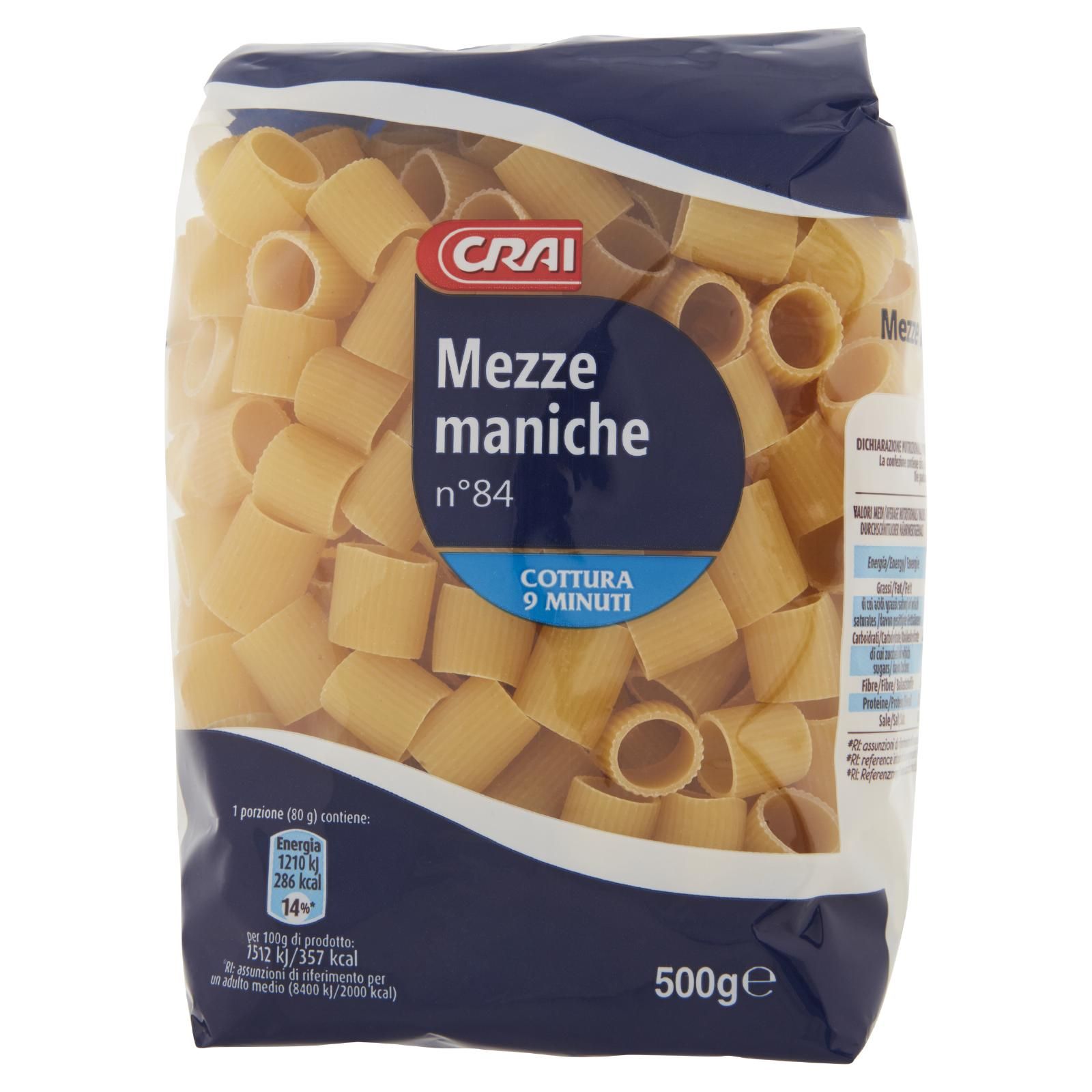 Crai Mezze maniche n°84 500 g
