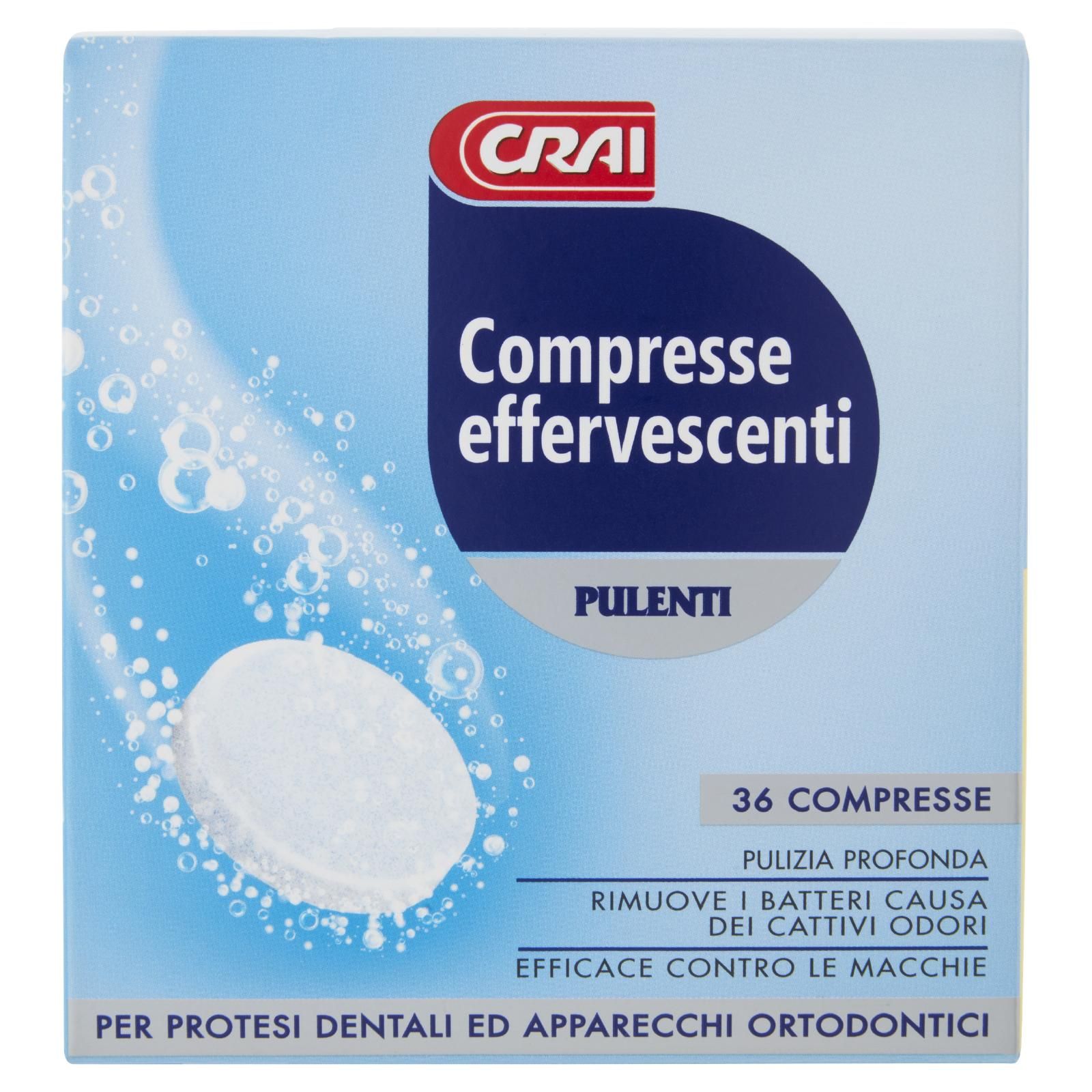 Crai Compresse effervescenti Pulenti 36 pz