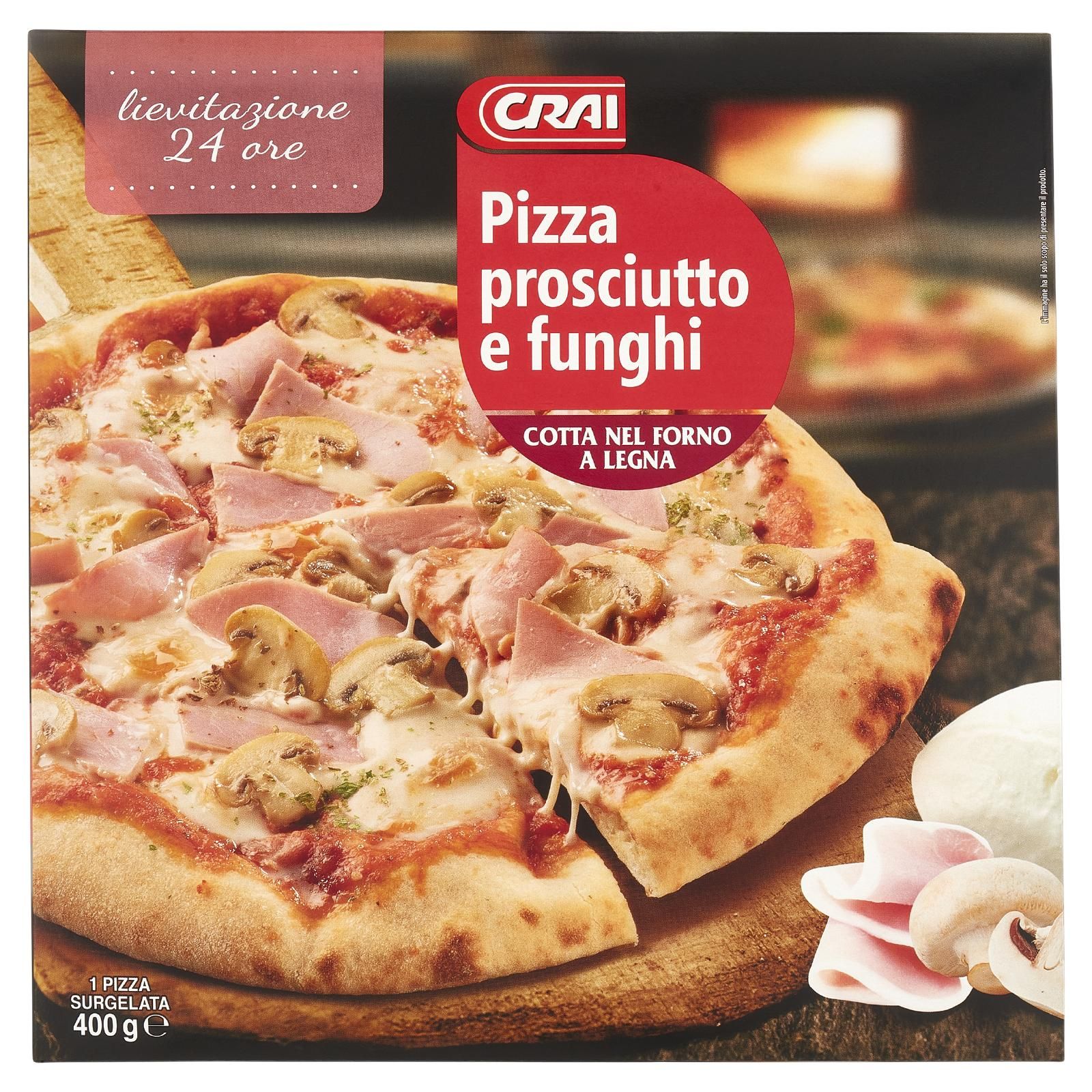 Crai Pizza prosciutto e funghi 1 x 400 g