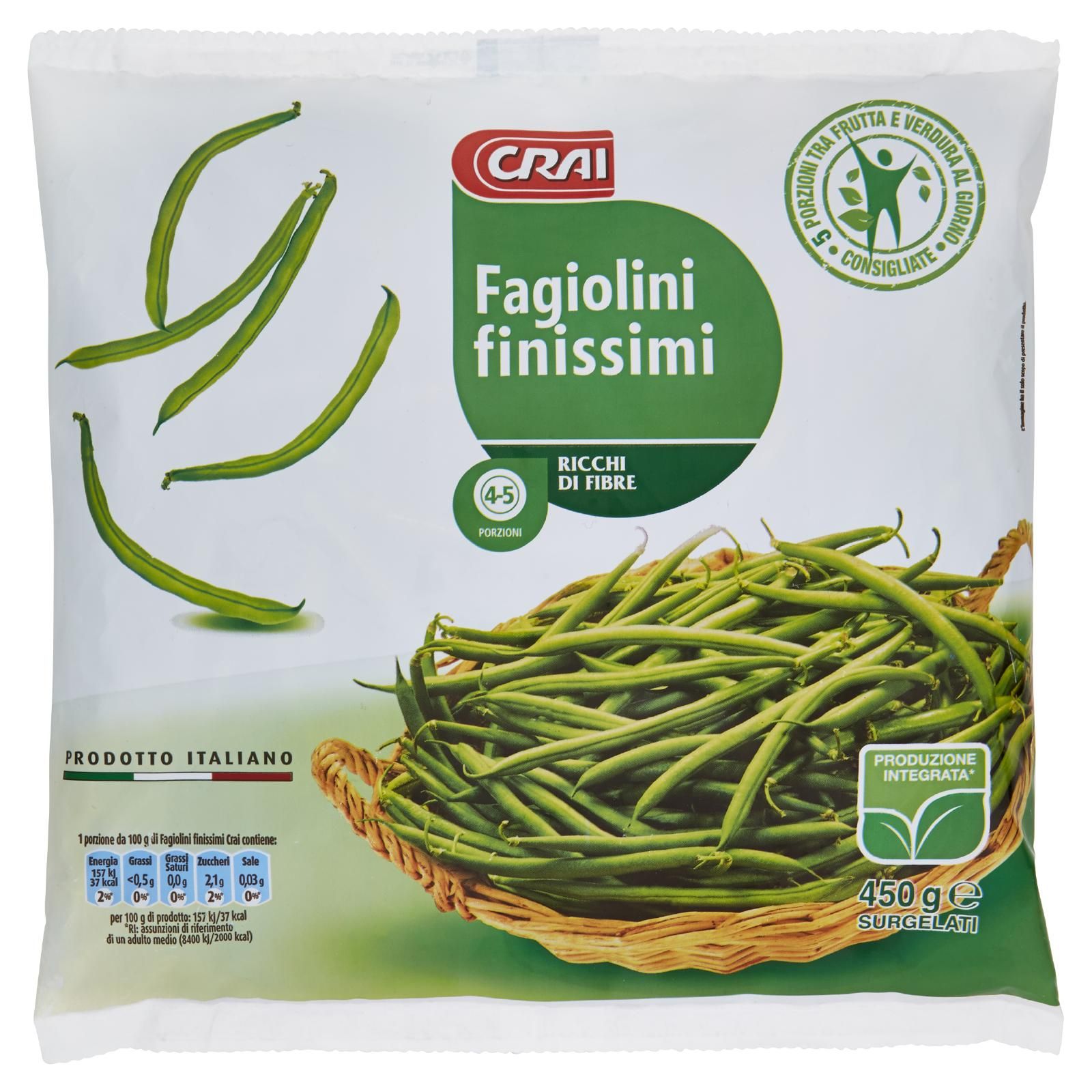 Crai Fagiolini finissimi Surgelati 450 g