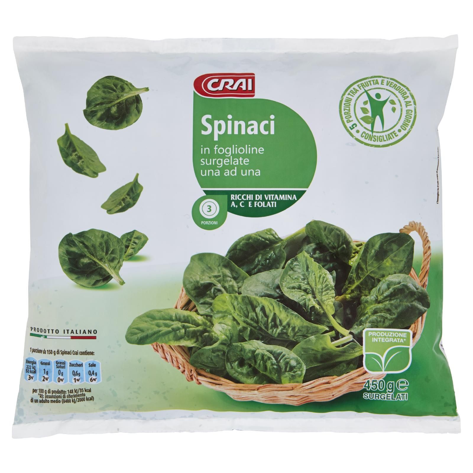 Crai Spinaci Surgelati 450 g