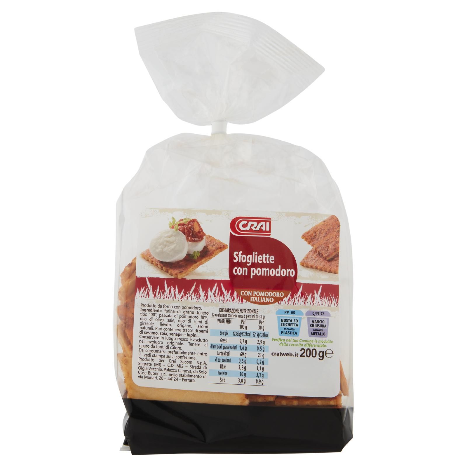 Crai Sfogliette con pomodoro 200 g