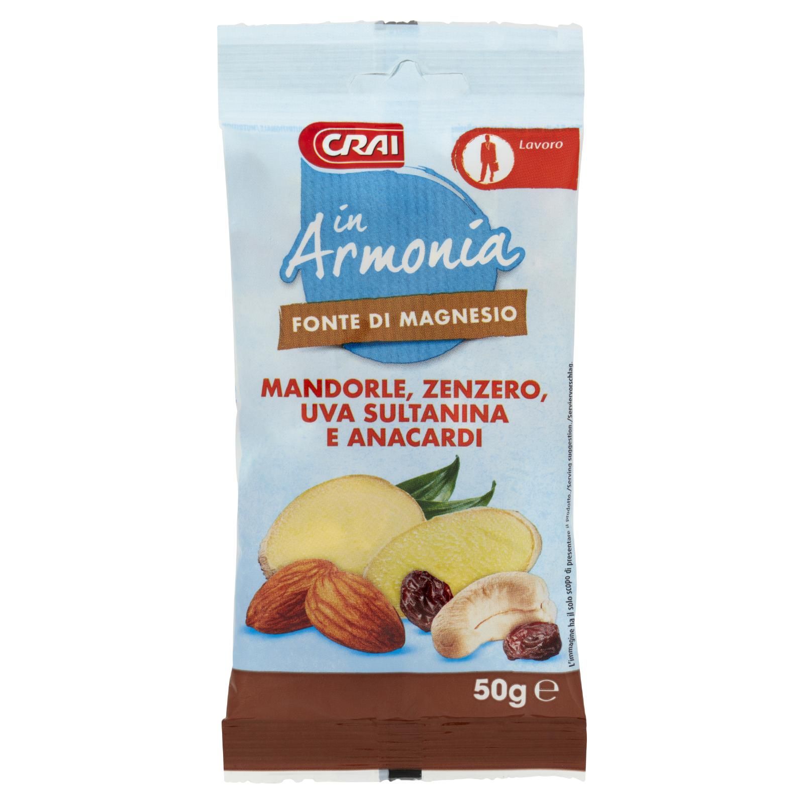 Crai in Armonia Mandorle, Zenzero, Uva Sultanina E Anacardi 50 g