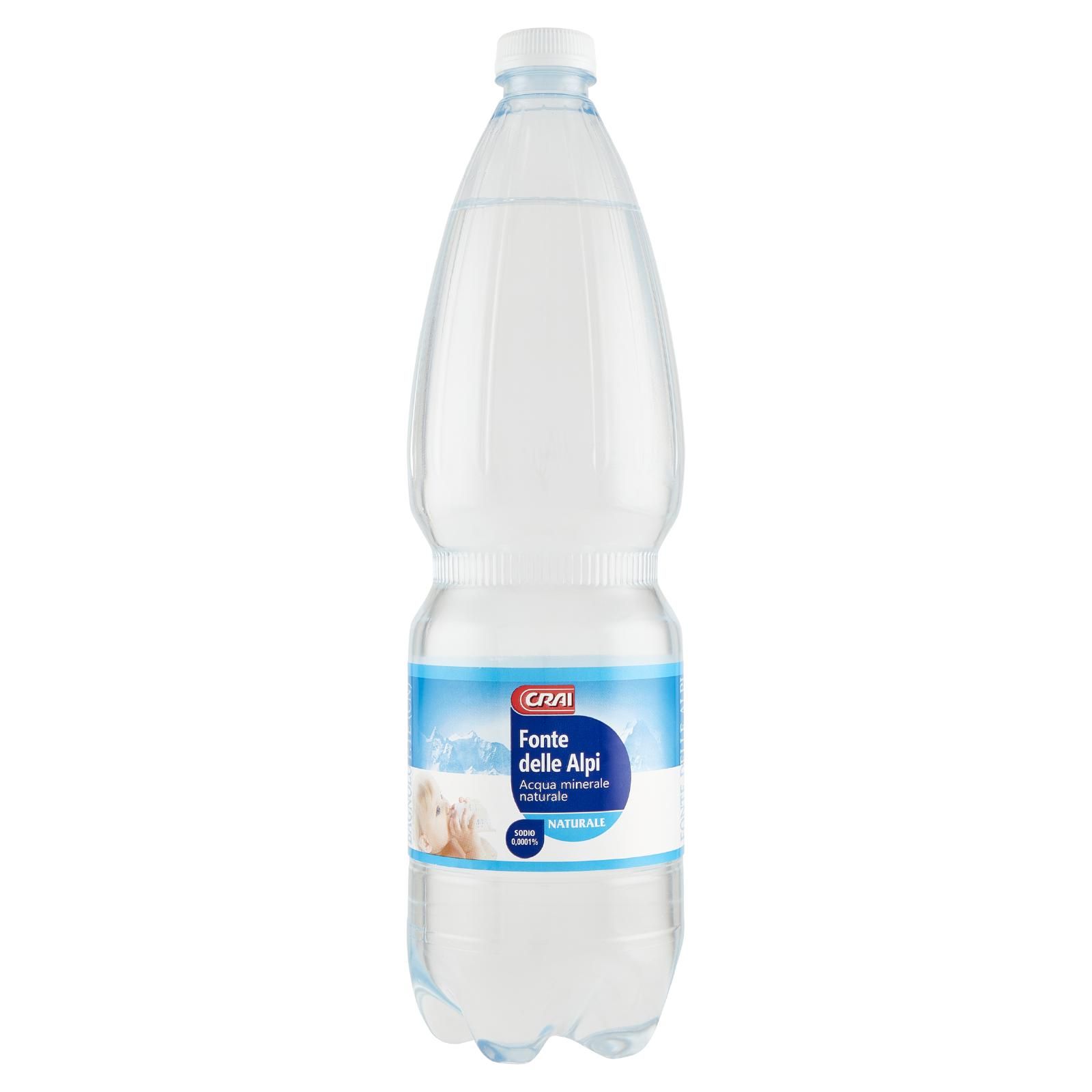 Crai Fonte delle Alpi Acqua minerale naturale Naturale 1 L
