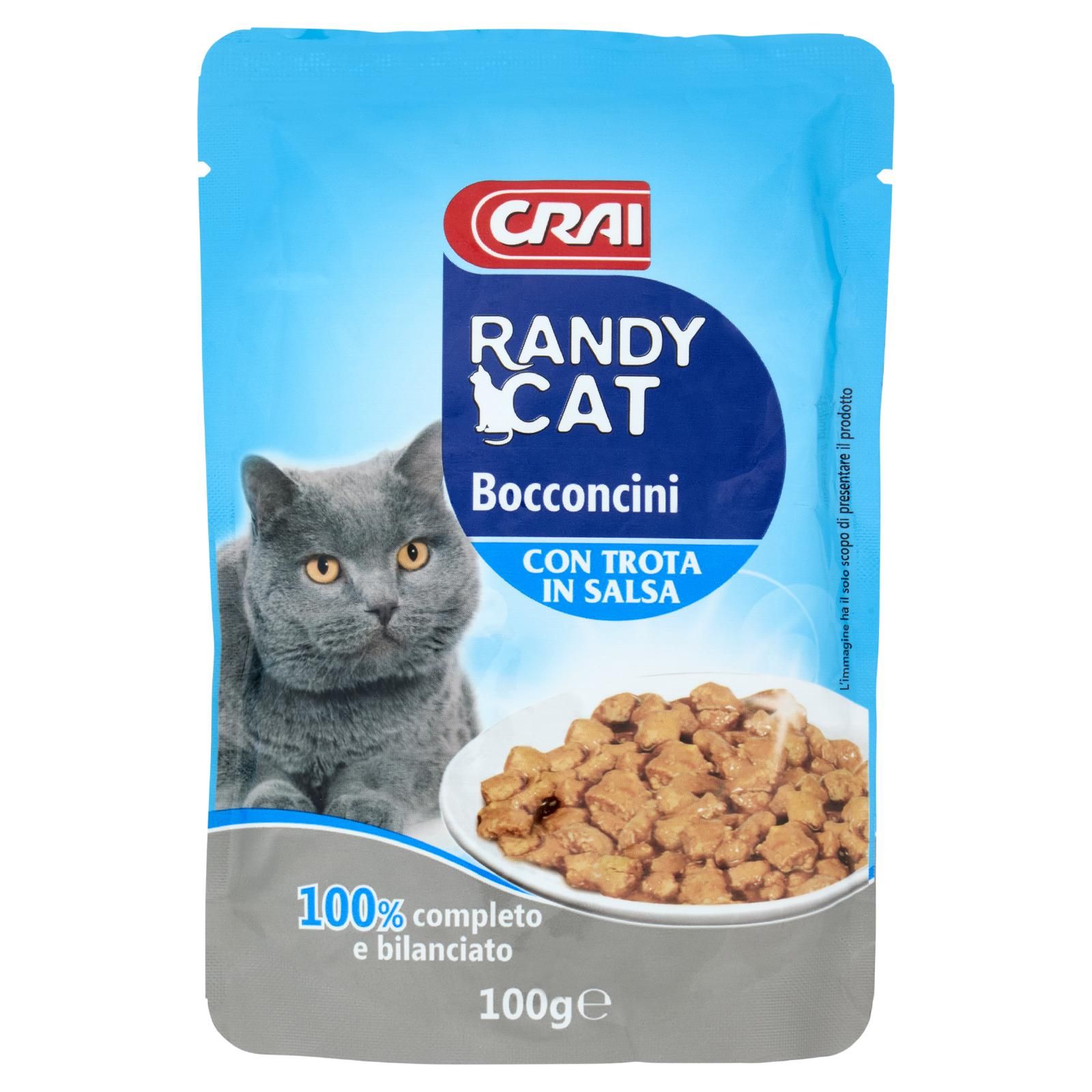 Crai Randy Cat Bocconcini con Trota in Salsa 100 g