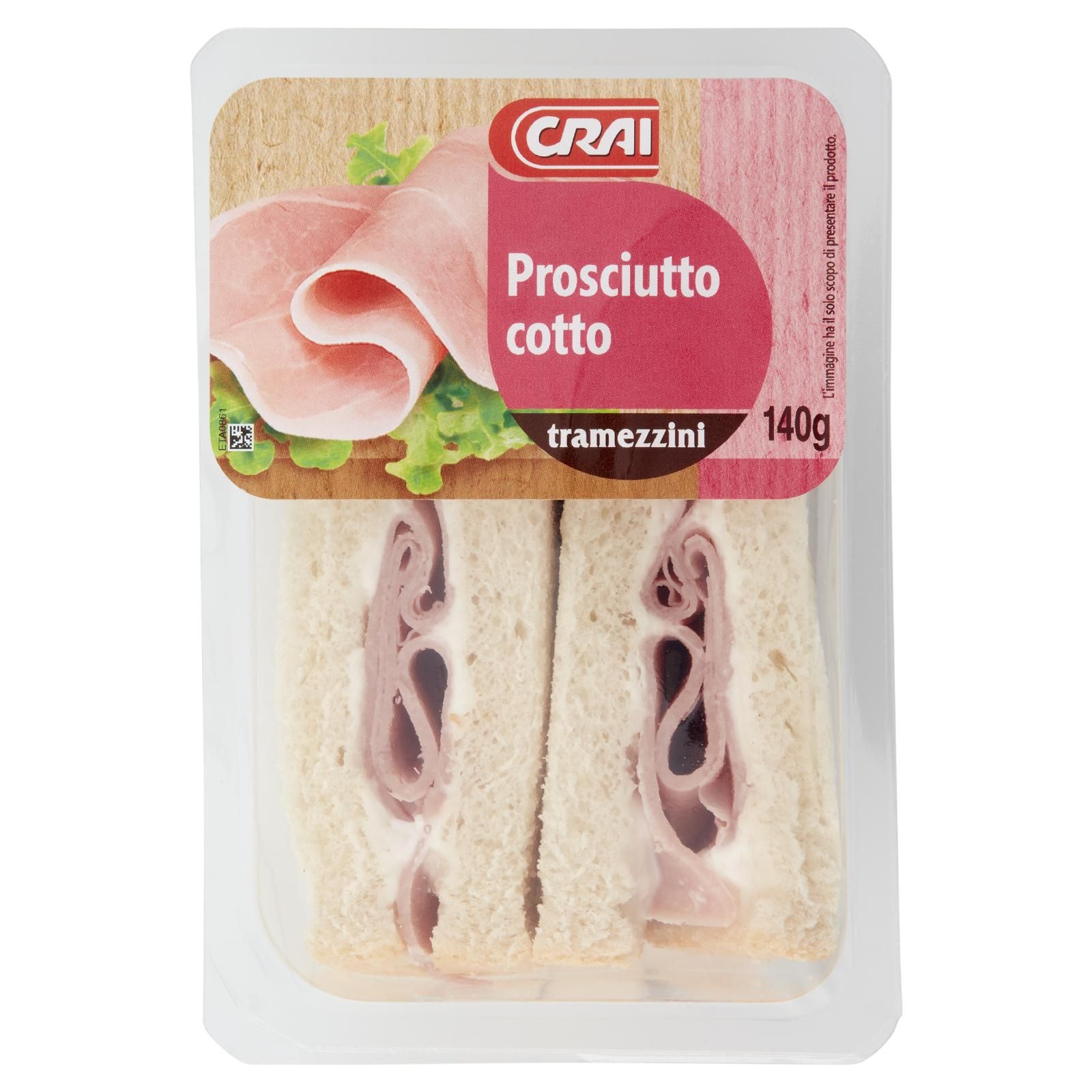 Crai Prosciutto cotto tramezzini 140 g