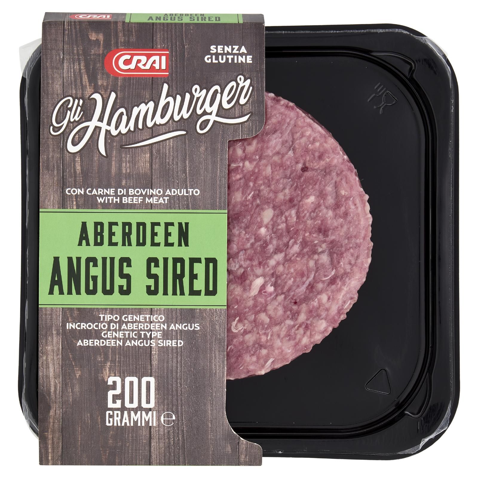 Crai Gli Hamburger Aberdeen Angus Sired 200 g