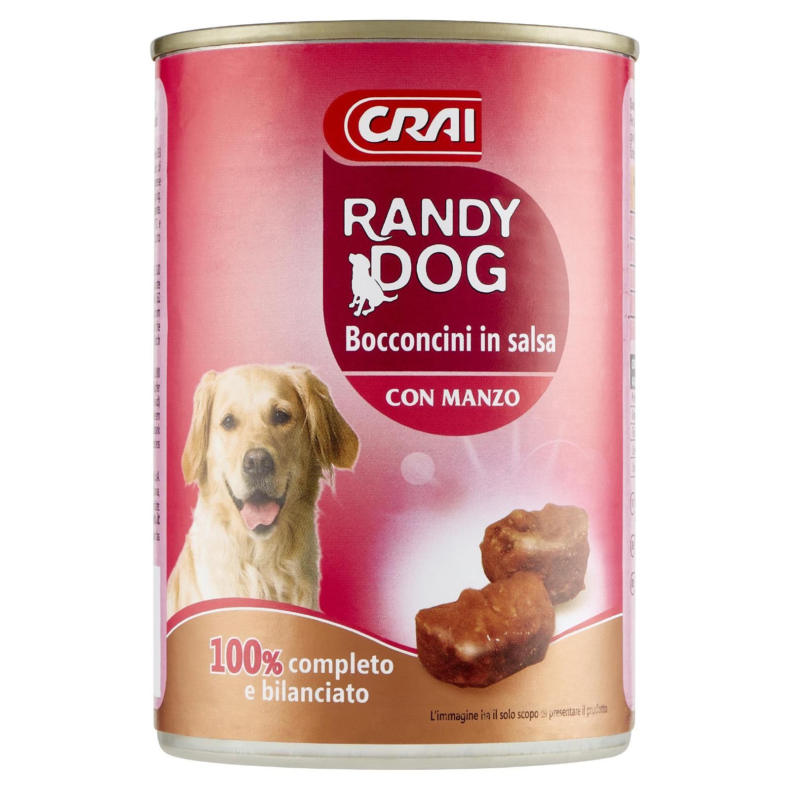 Crai Randy Dog Bocconcini in salsa Con Manzo 400 g