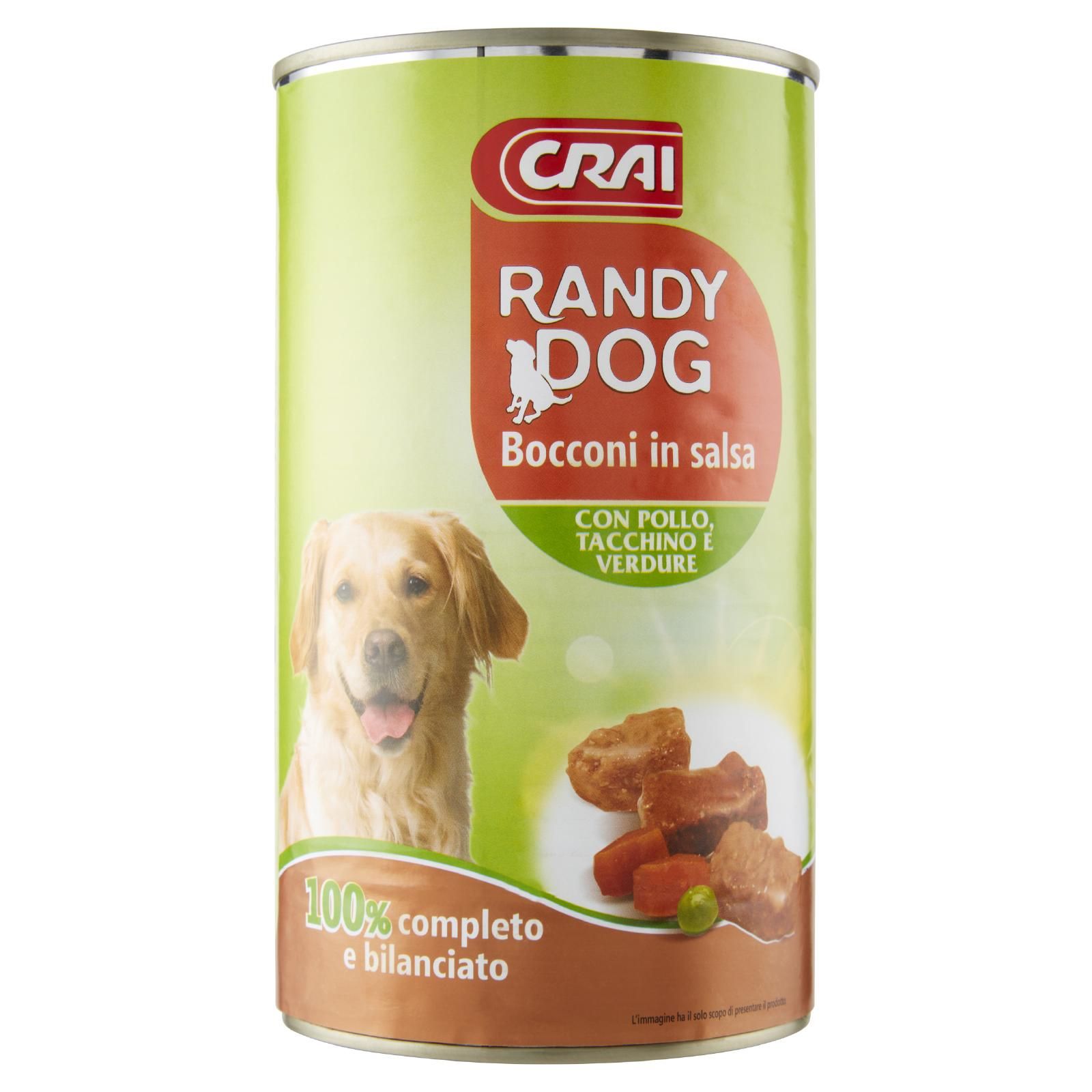 Crai Randy Dog Bocconcini in salsa Con Pollo, Tacchino E Verdure 1200 g