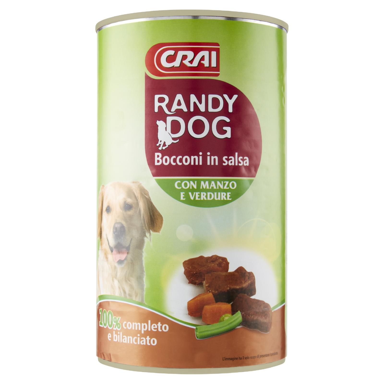 Crai Randy Dog Bocconi in salsa Con Manzo E Verdure 1200 g