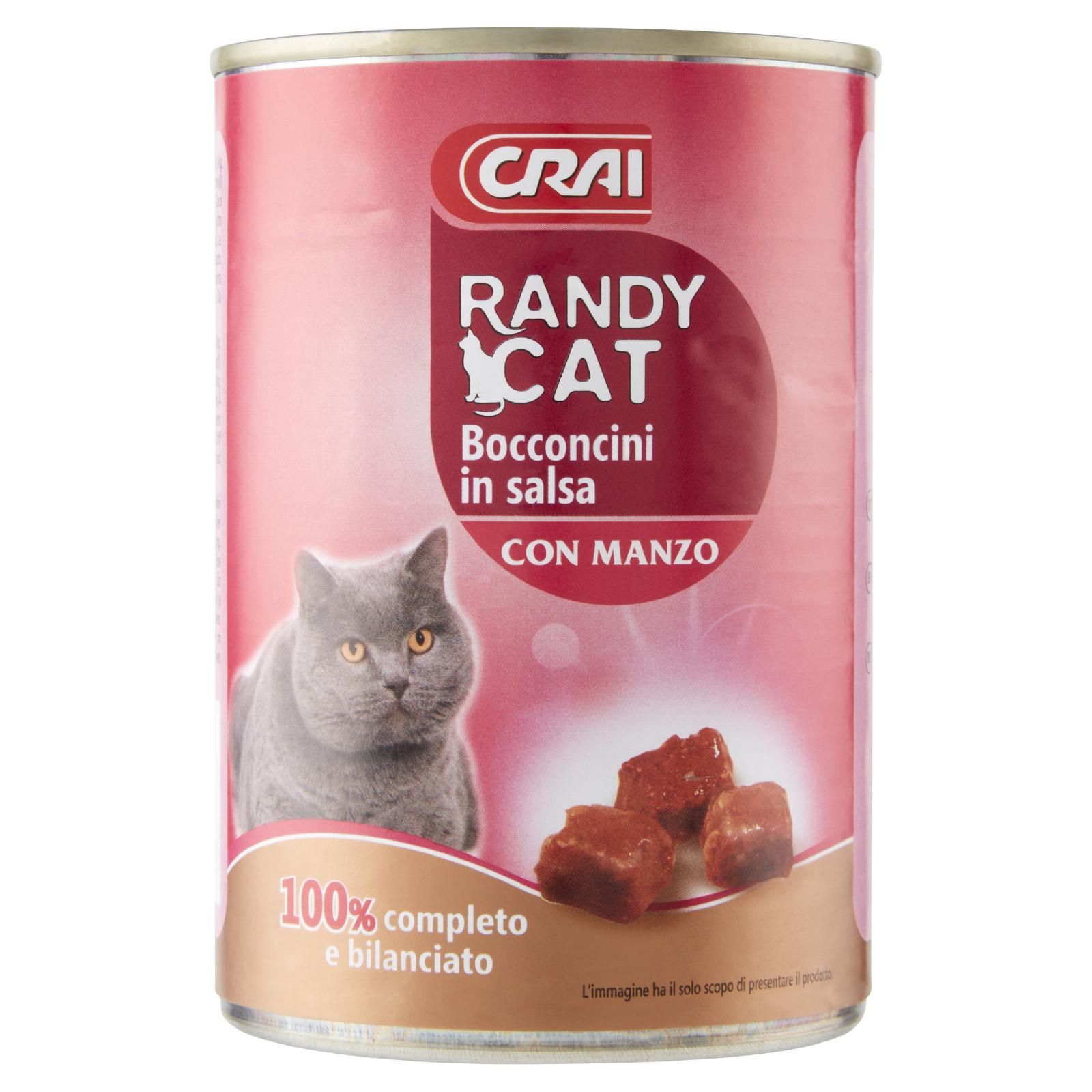 Crai Randy Cat Bocconcini in salsa Con Manzo 400 g