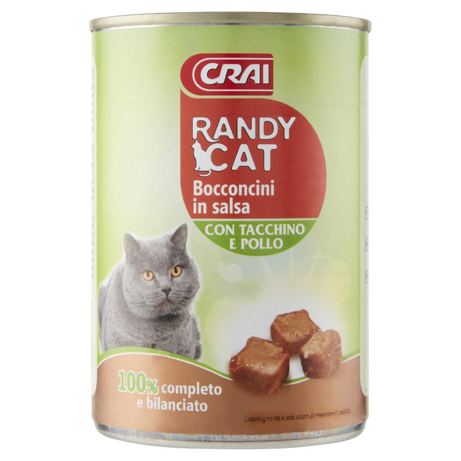 Crai Randy Cat Bocconcini in salsa Con Tacchino e Pollo 400 g