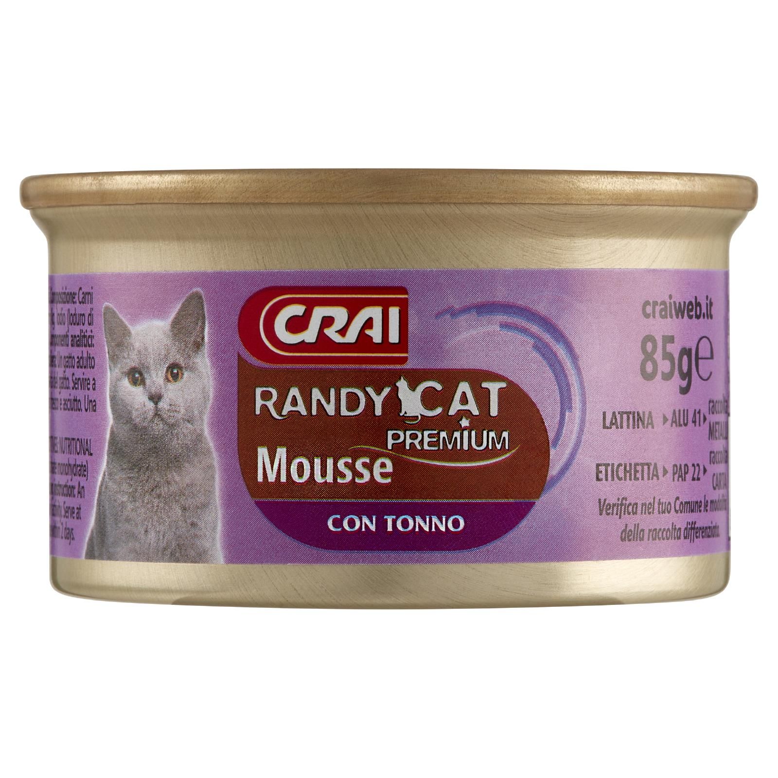 Crai Randy Cat Premium Mousse Con Tonno 85 g
