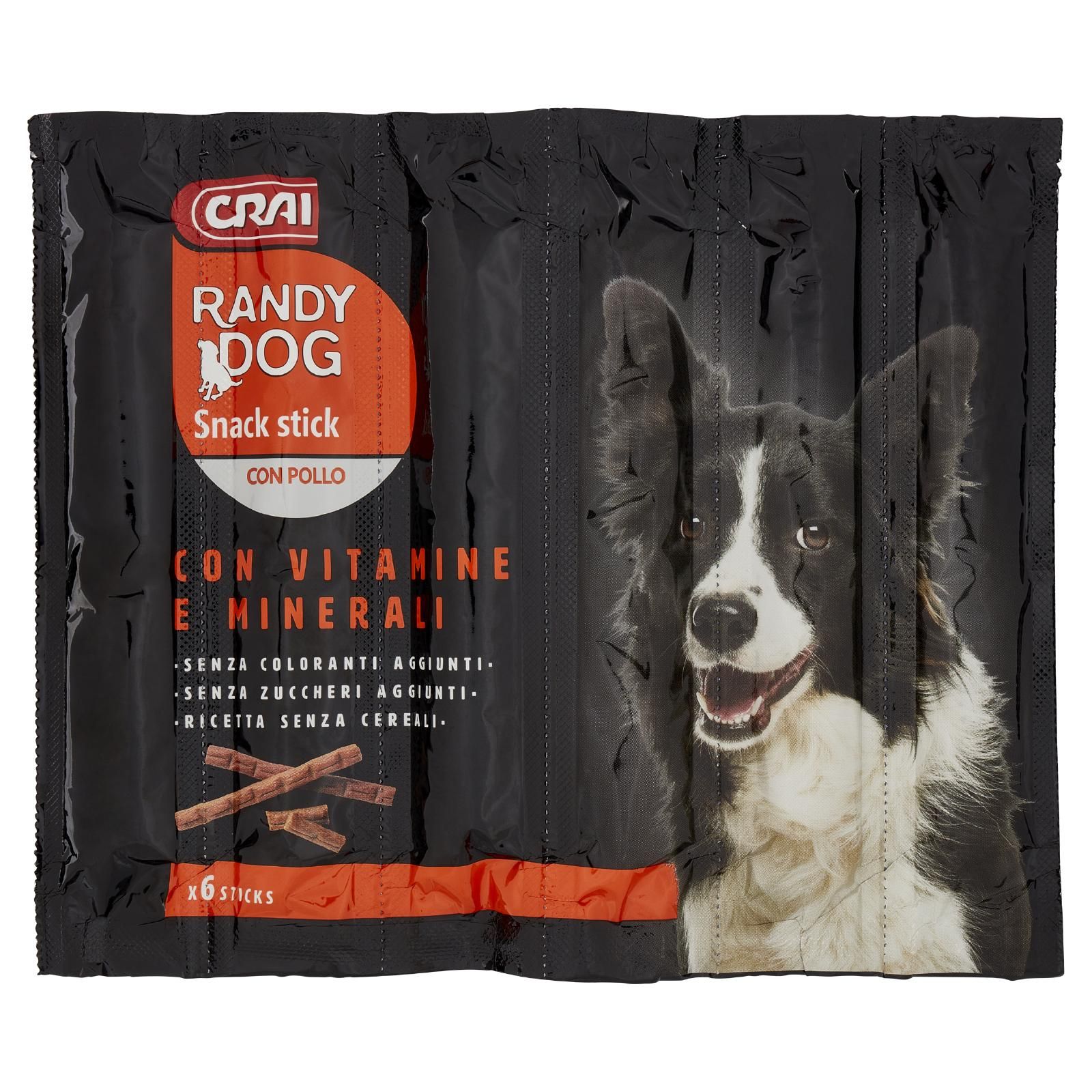 Crai Randy Dog Snack stick Con Pollo 6 x 11 g