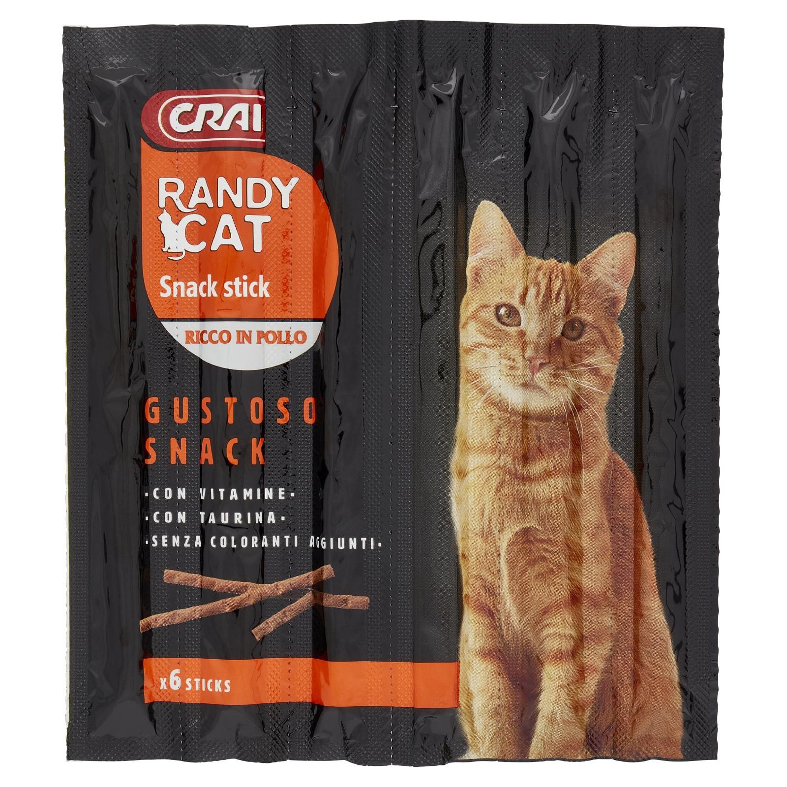 Crai Randy Cat Snack Stick Ricco in Pollo 6 x 5 g