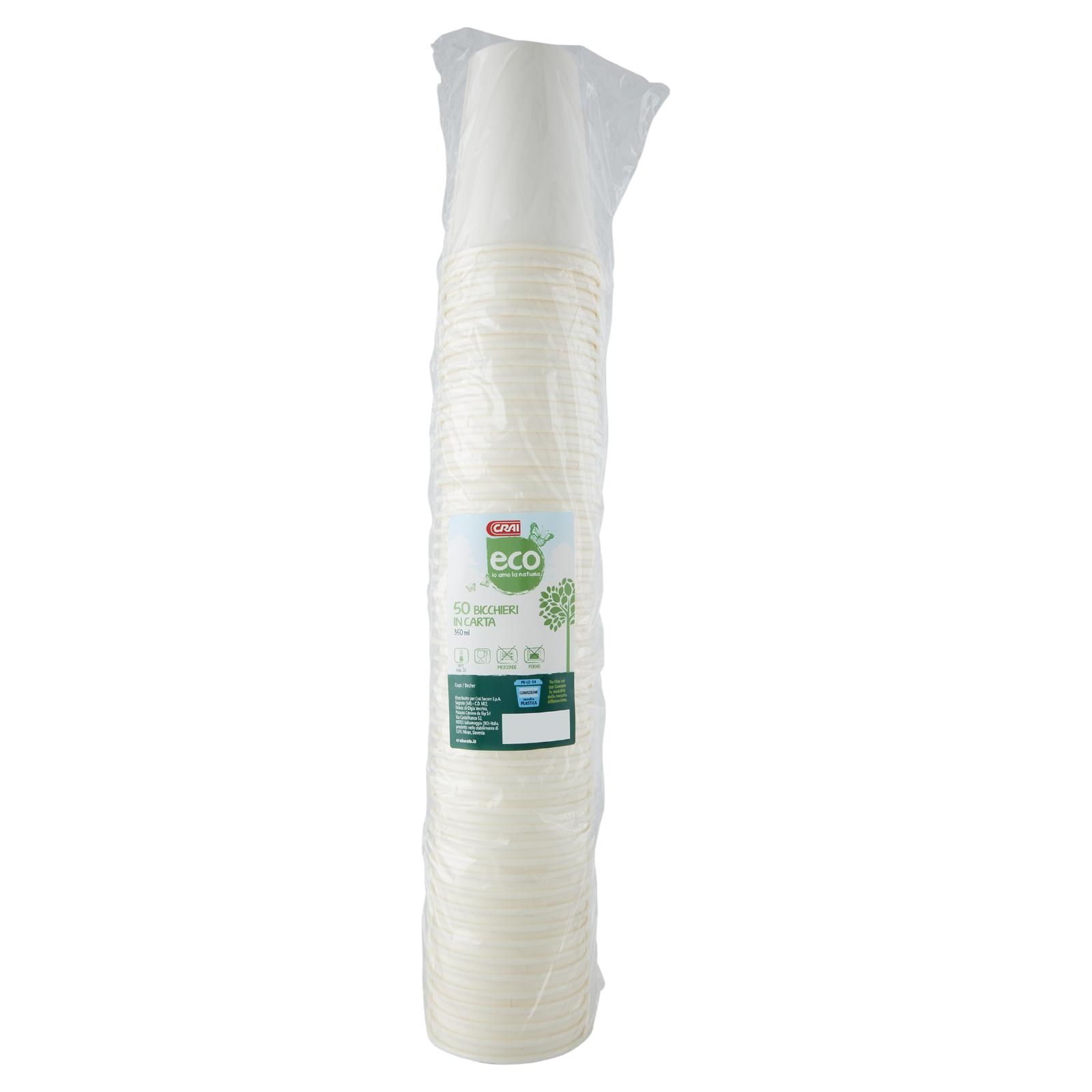 Crai eco Bicchieri In Carta 350 ml 50 pz