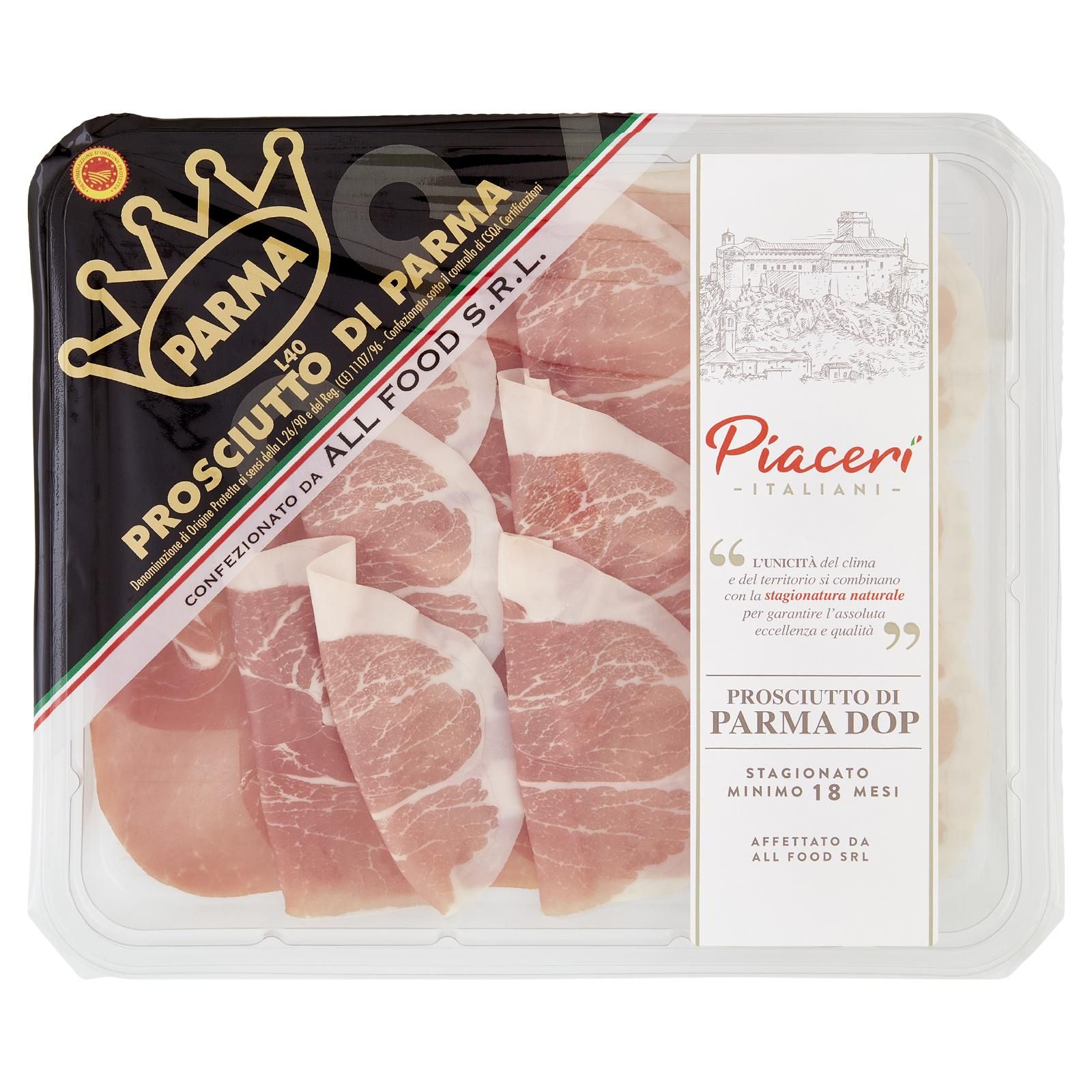 Piaceri Italiani Prosciutto di Parma DOP Stagionato Minimo 18 Mesi 0,100 kg