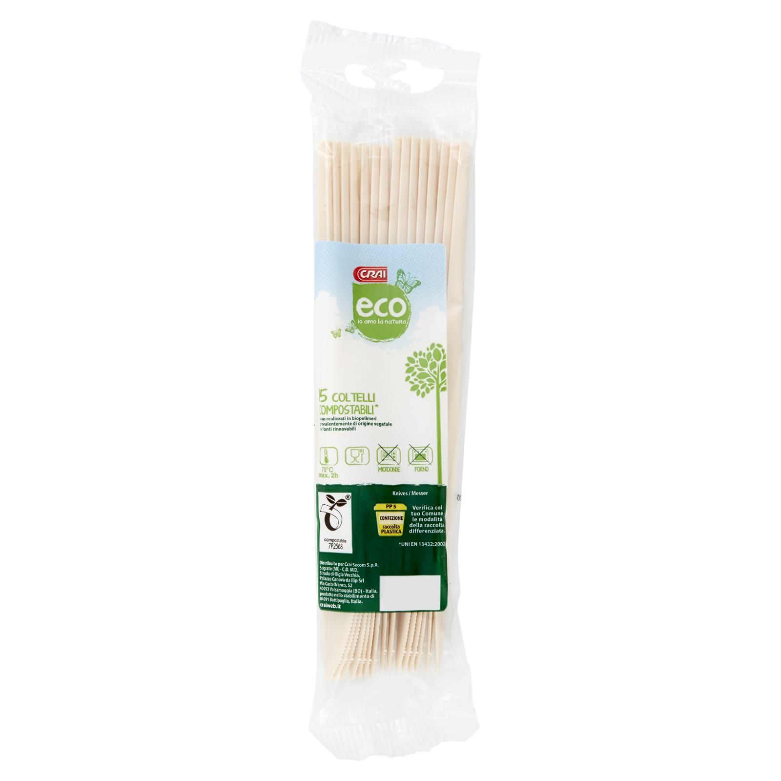 Crai eco Coltelli Compostabili* 15 pz