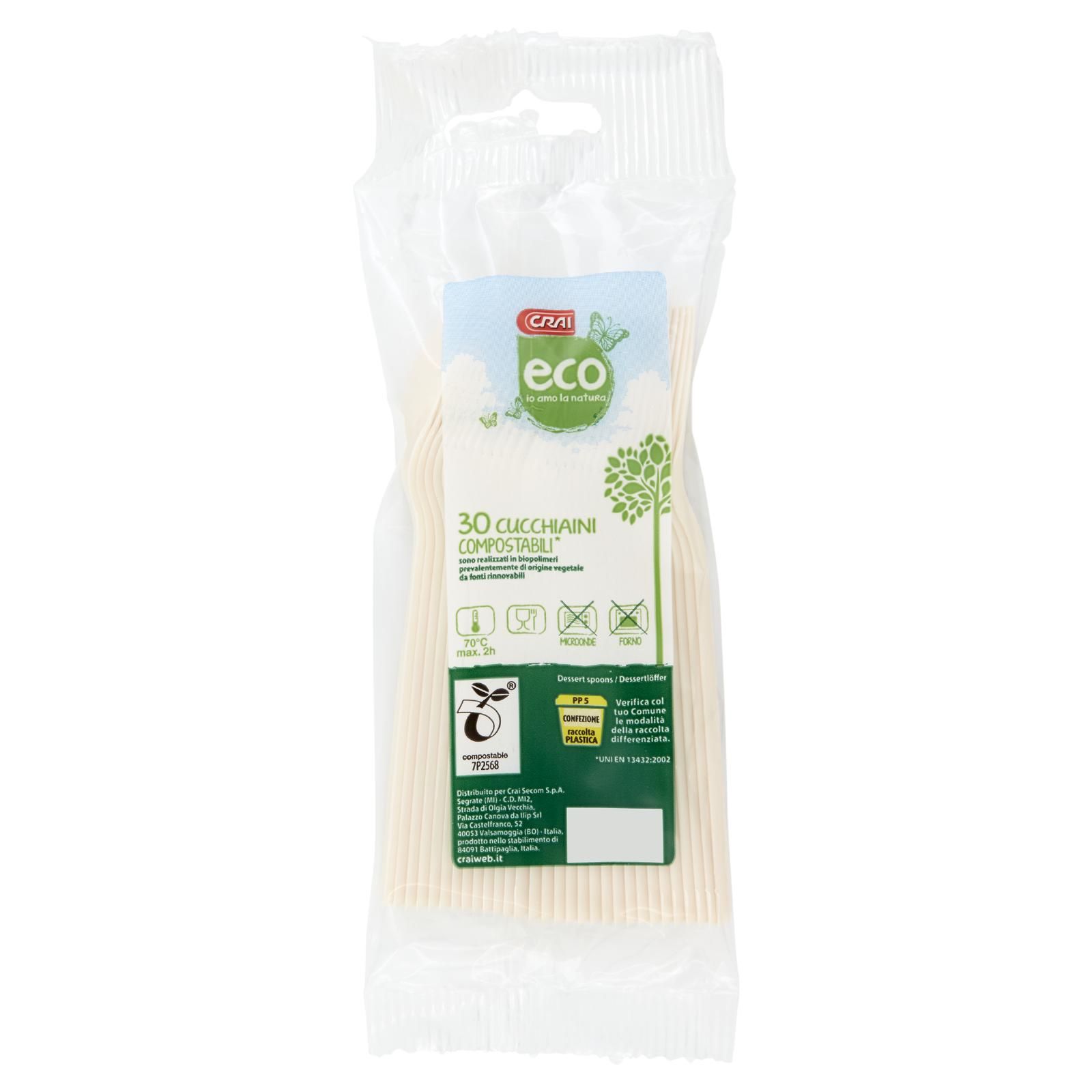 Crai eco Cucchiaini Compostabili* 30 pz