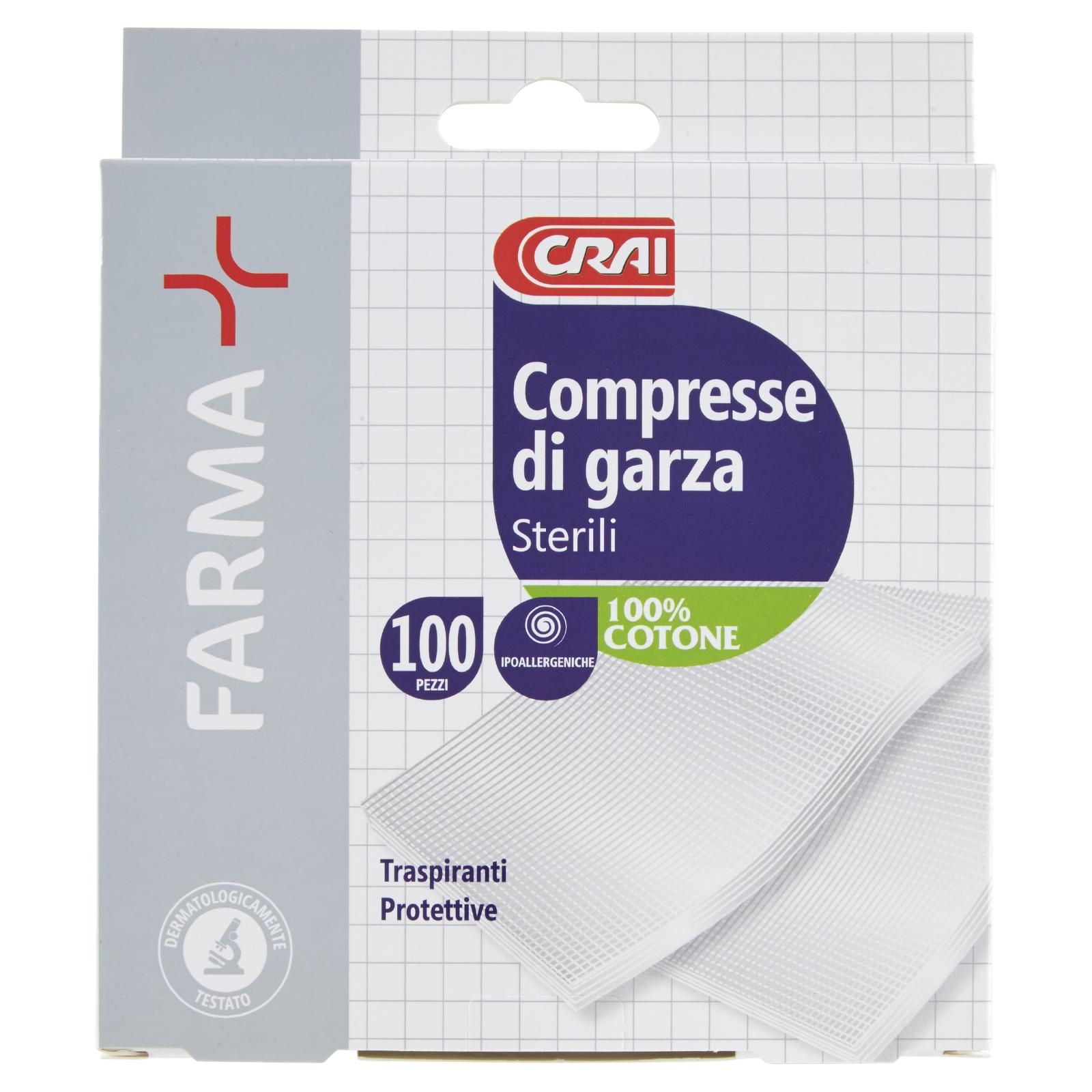 Crai Farma Compresse di garza Sterili 100 pz