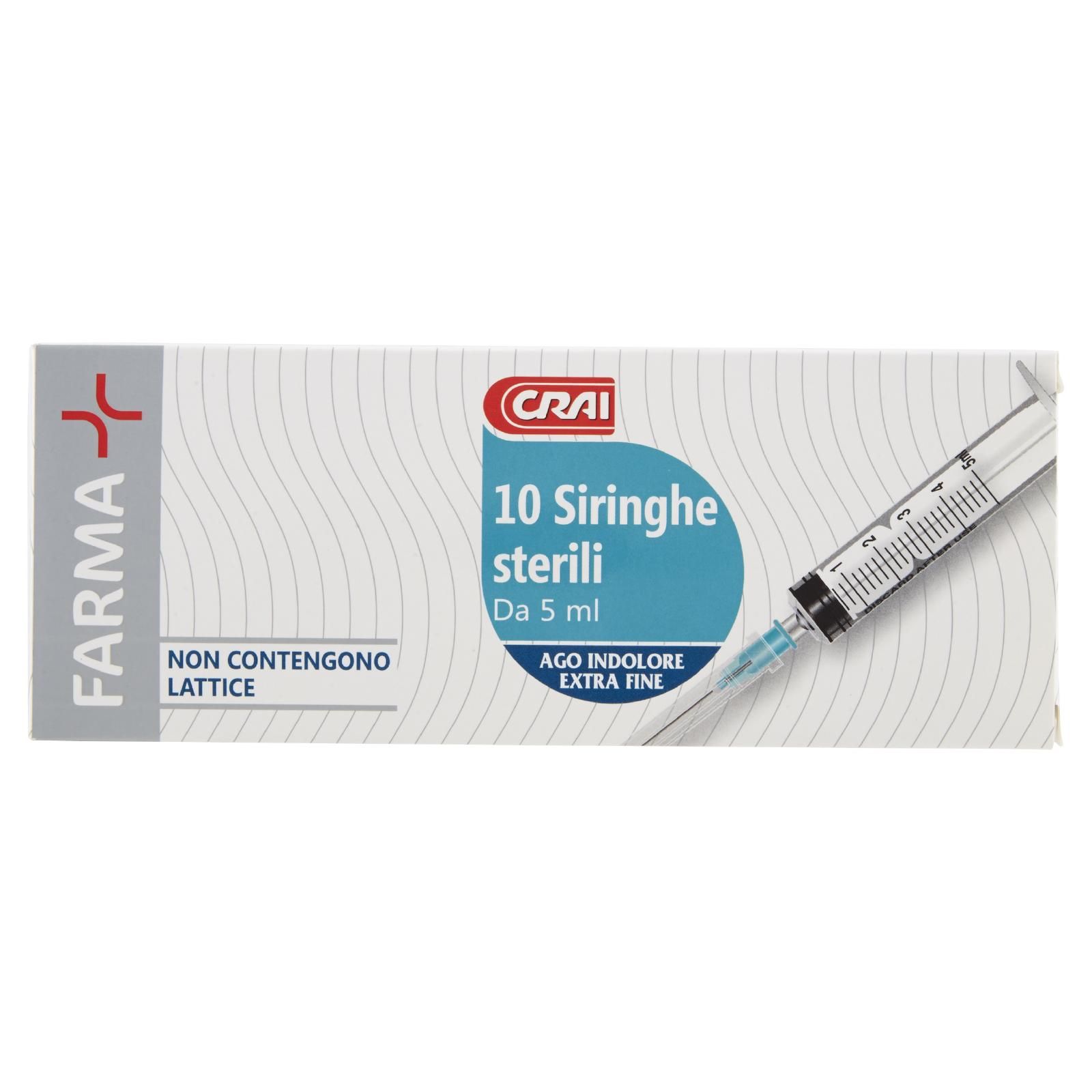 Crai Farma Siringhe sterili Da 5 ml 10 pz