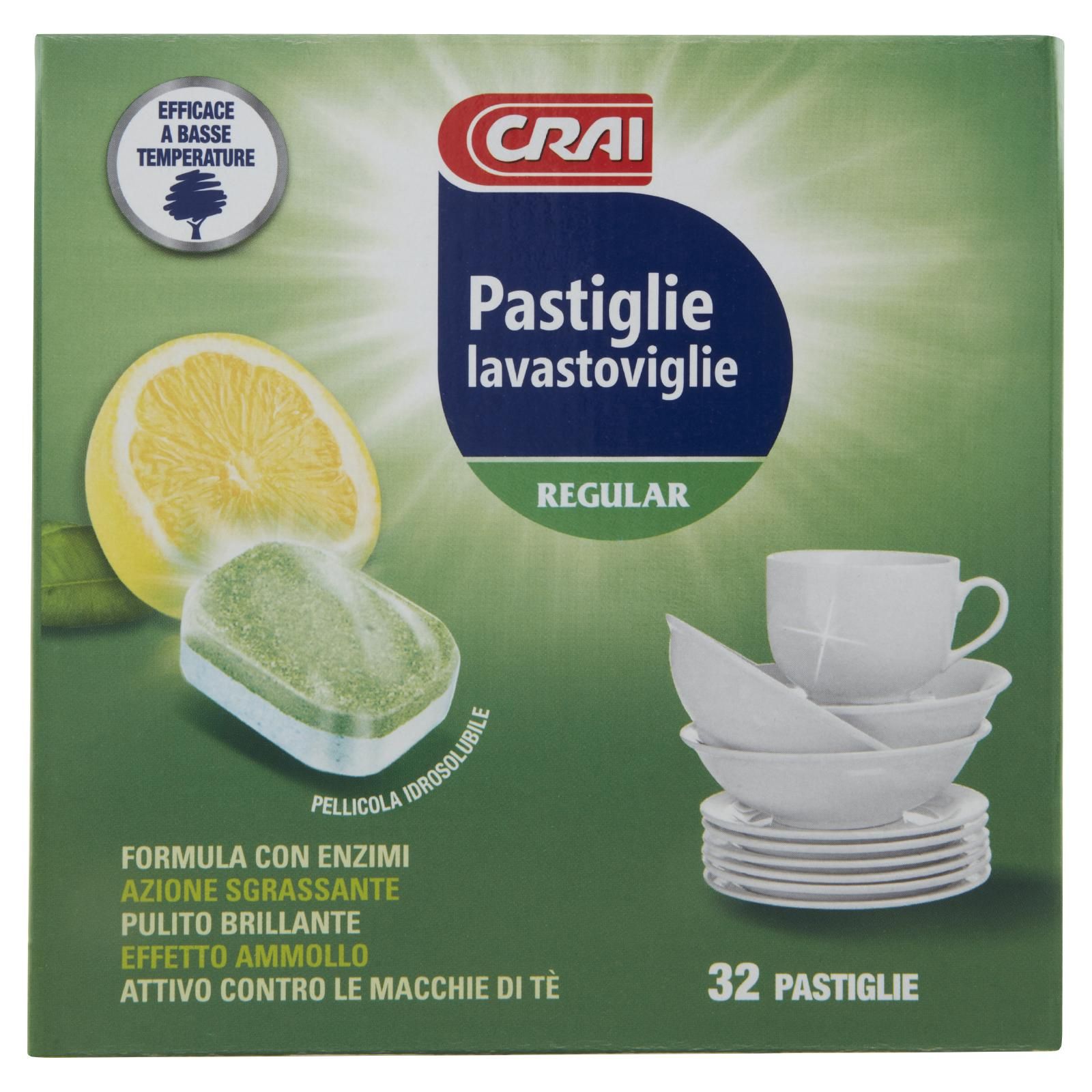 Crai Pastiglie lavastoviglie Regular 32 x 18 g
