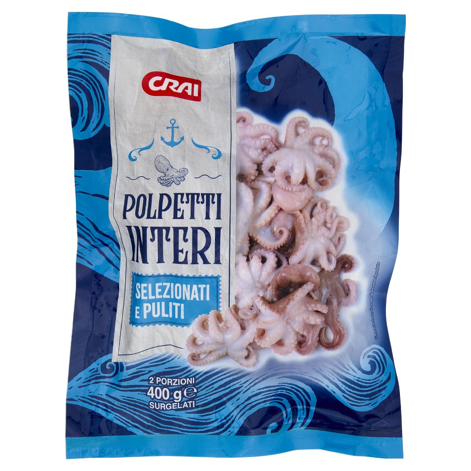 Crai Polpetti Interi Selezionati e Puliti Surgelati 400 g