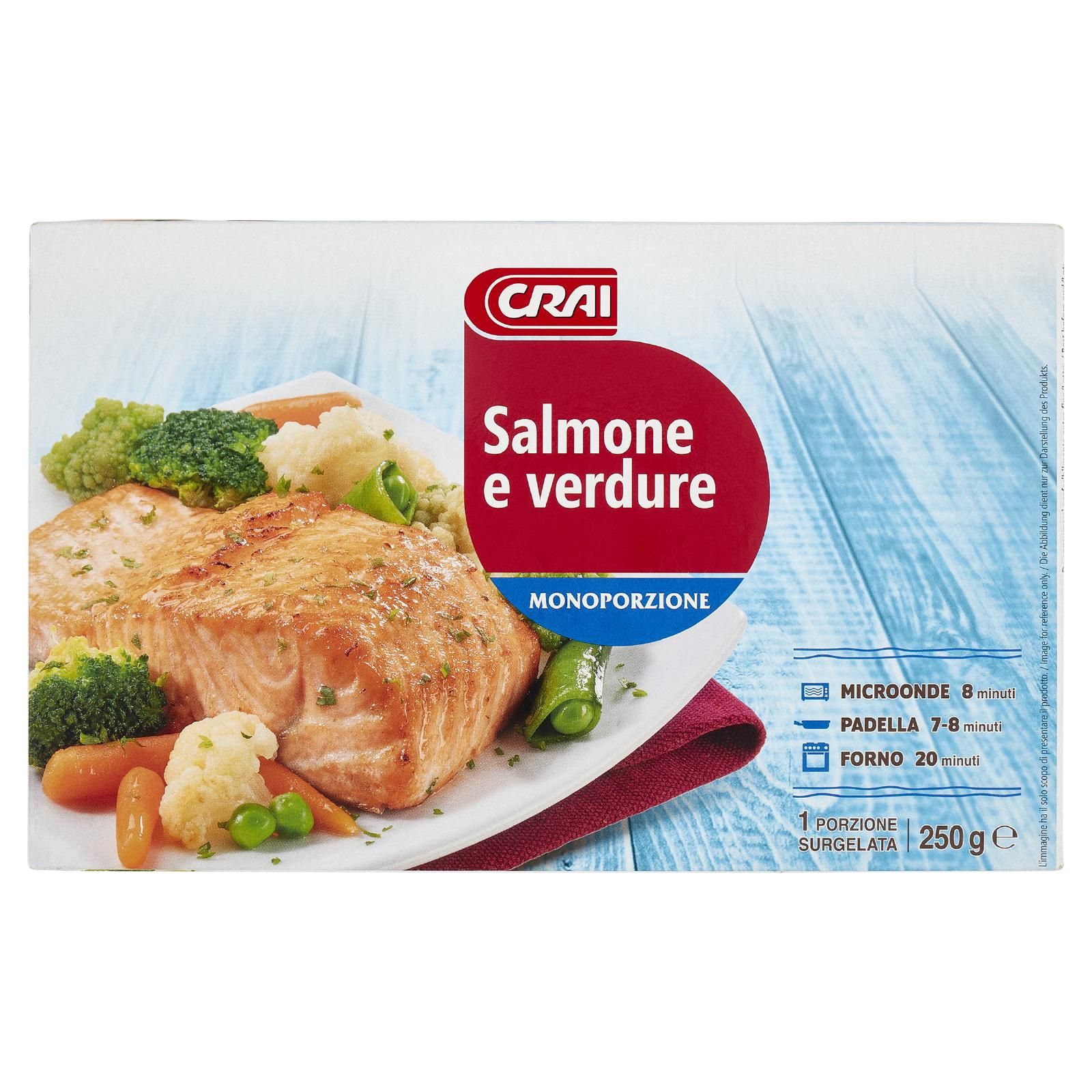 Crai Salmone e verdure Monoporzione Surgelata 250 g